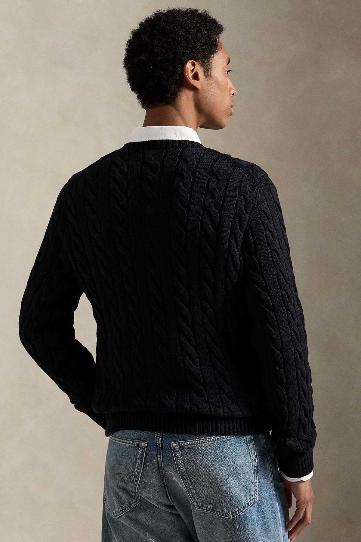 Polo Ralph Lauren Yuvarlak Yaka Saç Örgü Triko