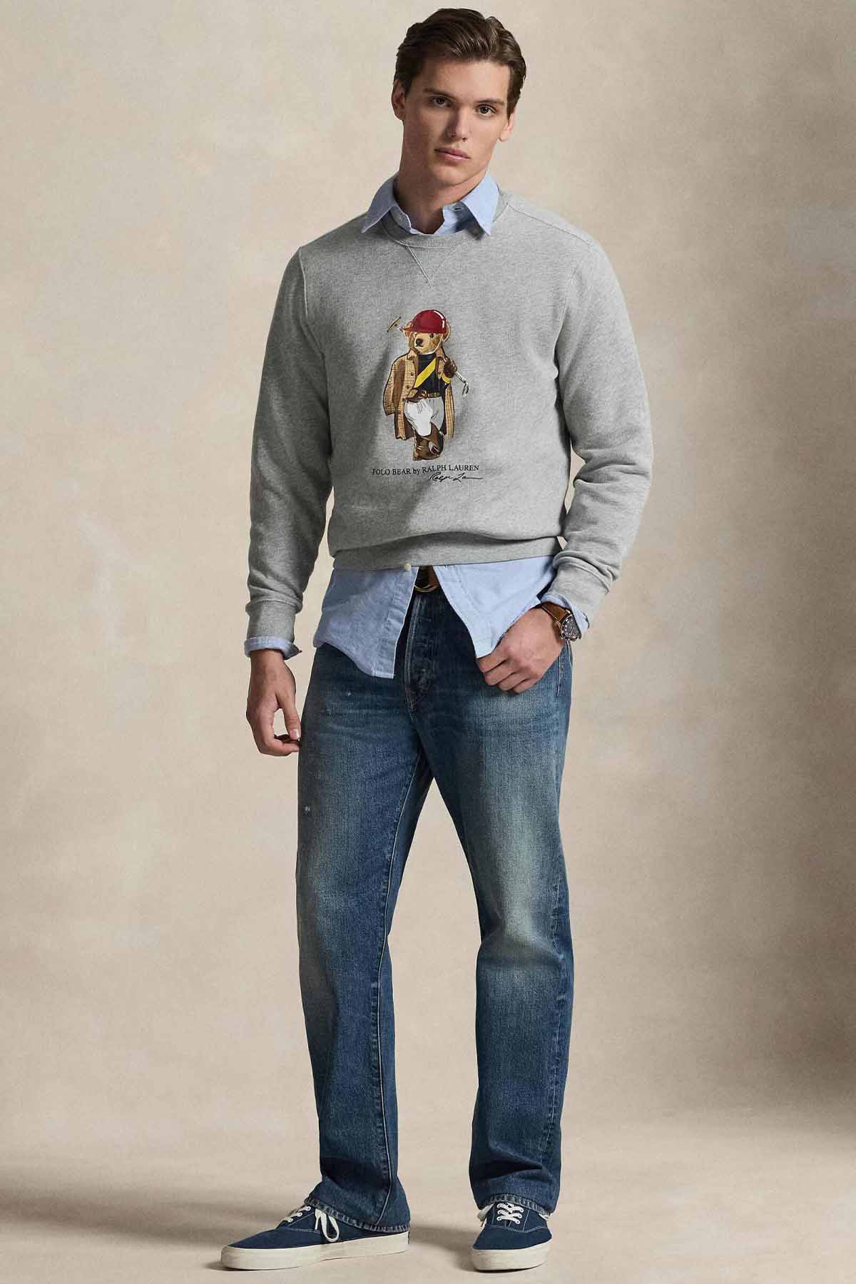 Polo Ralph Lauren Regular Fit Polo Bear Şardonlu Sweatshirt