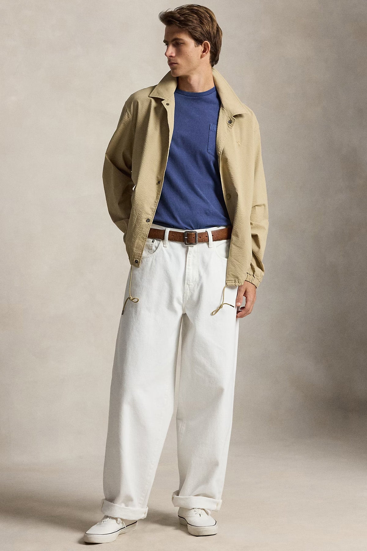 Polo Ralph Lauren Regular Fit Gofre Kumaş Cep Detaylı Streç Gömlek Ceket-Ceket-Libas