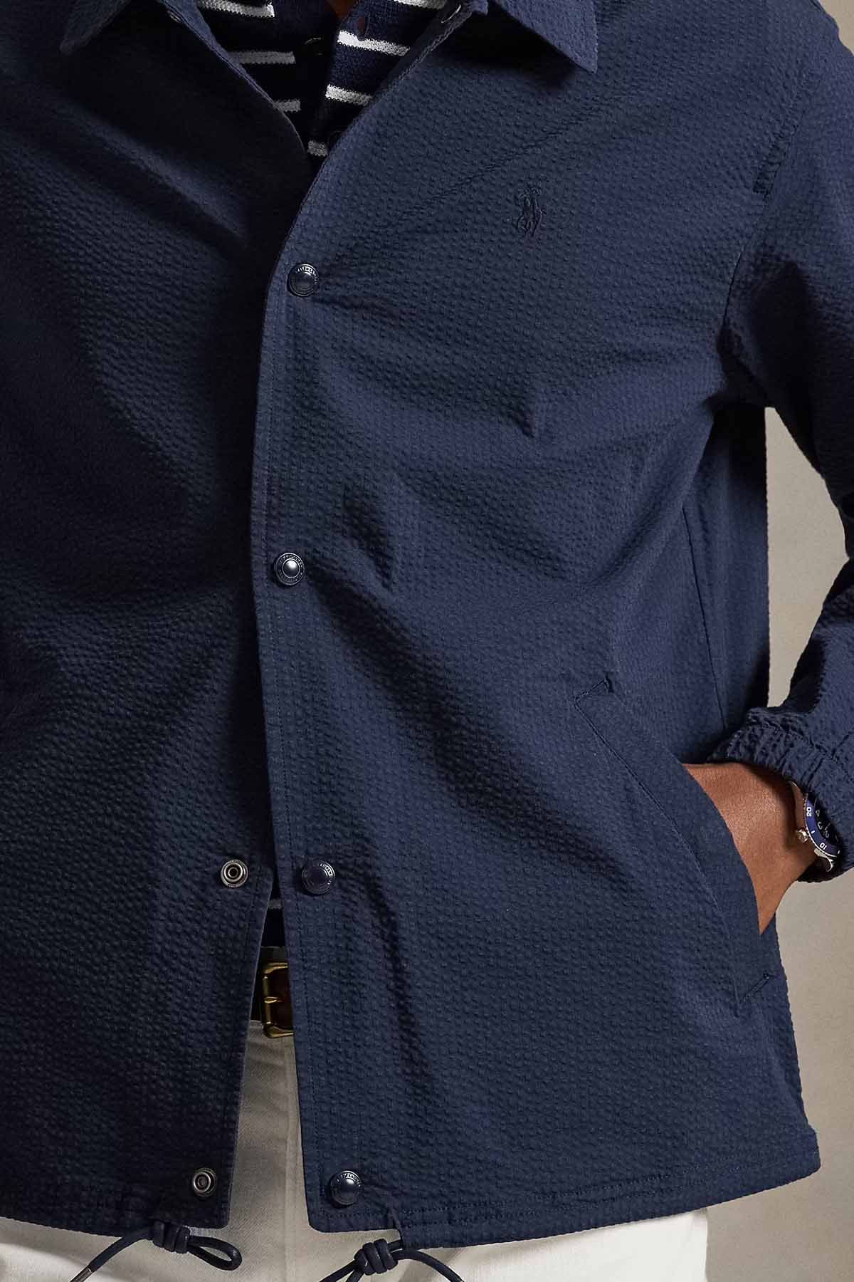 Polo Ralph Lauren Regular Fit Gofre Kumaş Cep Detaylı Streç Gömlek Ceket-Ceket-Libas