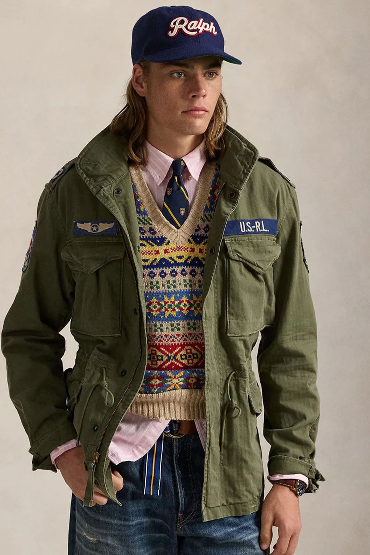 Polo Ralph Lauren Logolu Beli Büzgülü Safari Mont Ceket