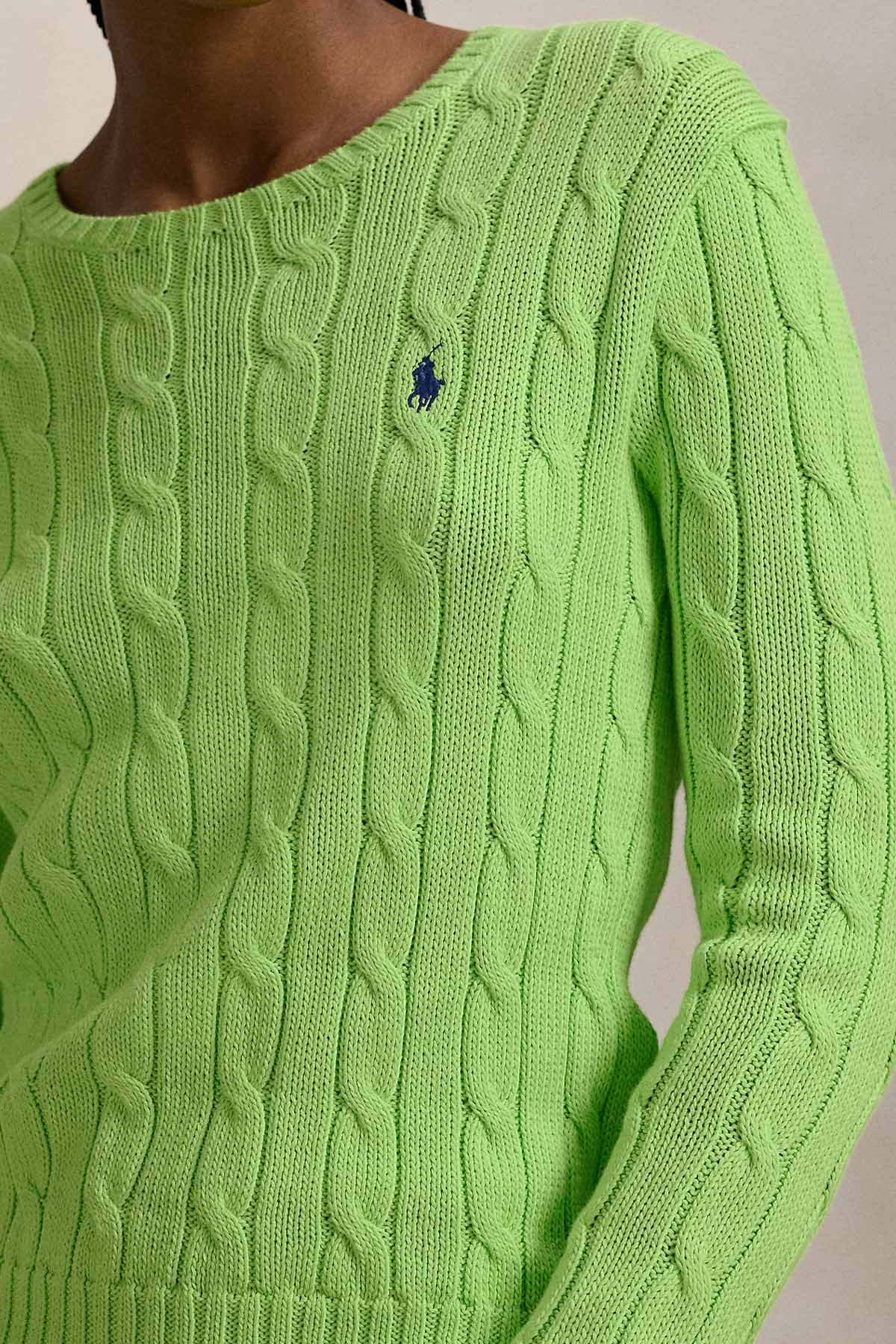 Polo Ralph Lauren Slim Fit Yuvarlak Yaka Saç Örgü Triko-Triko-Libas