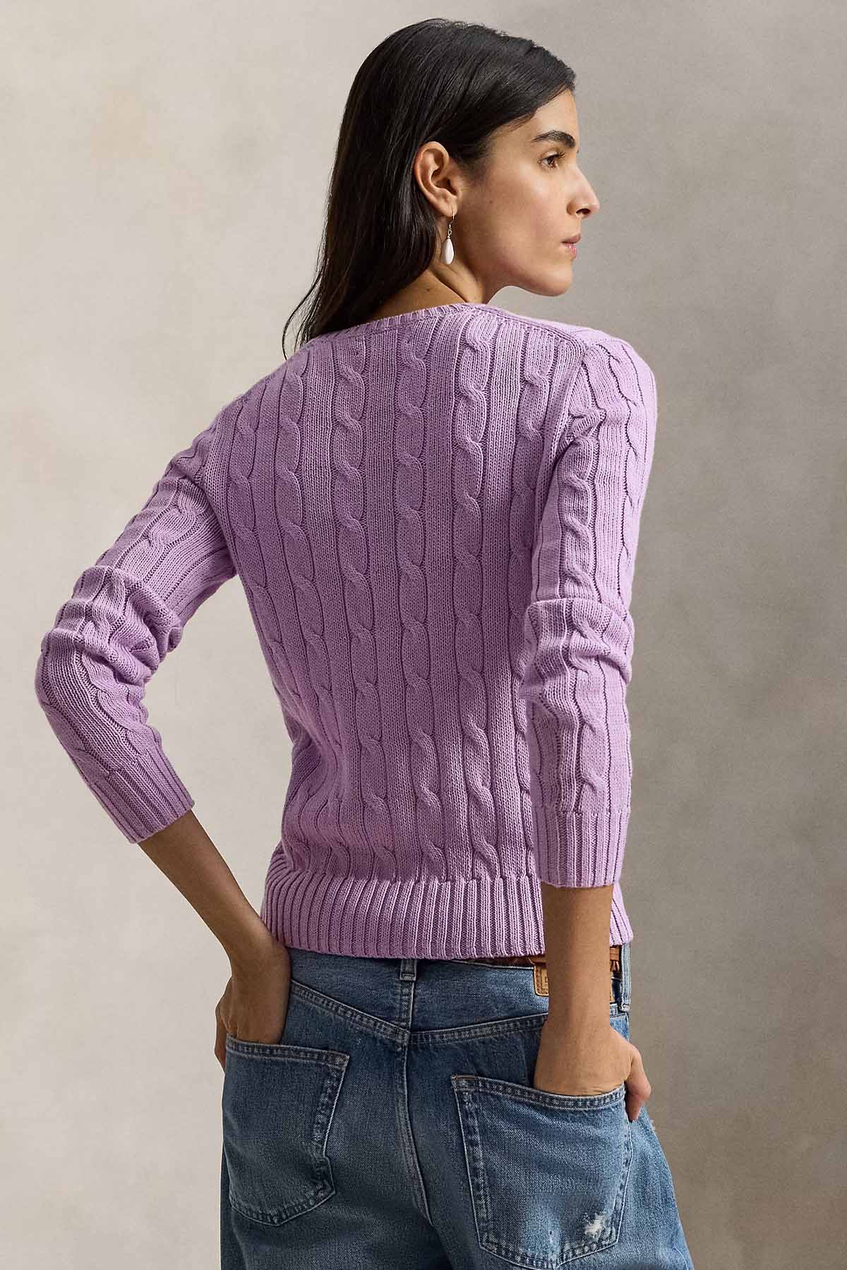 Polo Ralph Lauren Slim Fit Yuvarlak Yaka Saç Örgü Triko