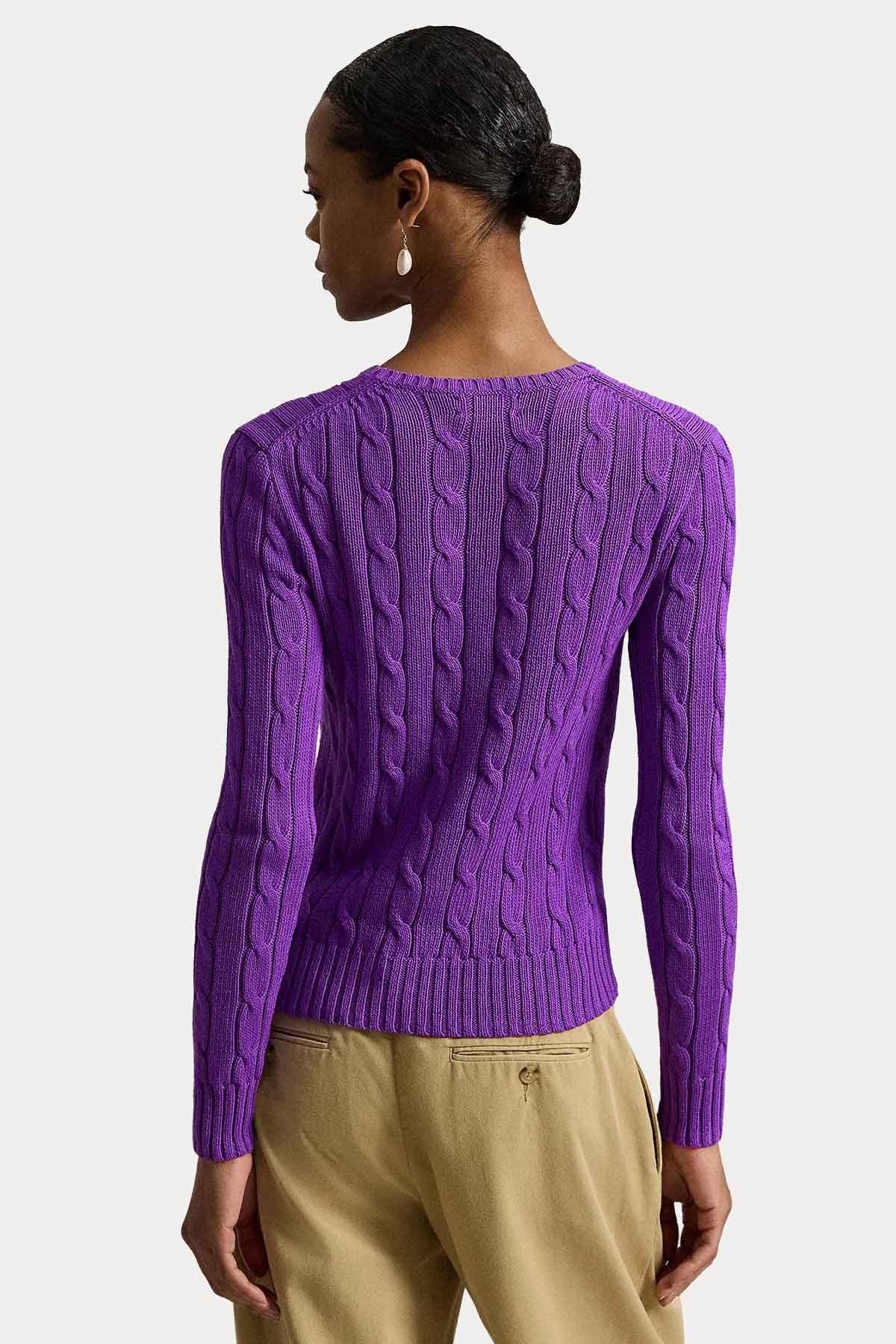 Polo Ralph Lauren Slim Fit Yuvarlak Yaka Saç Örgü Triko