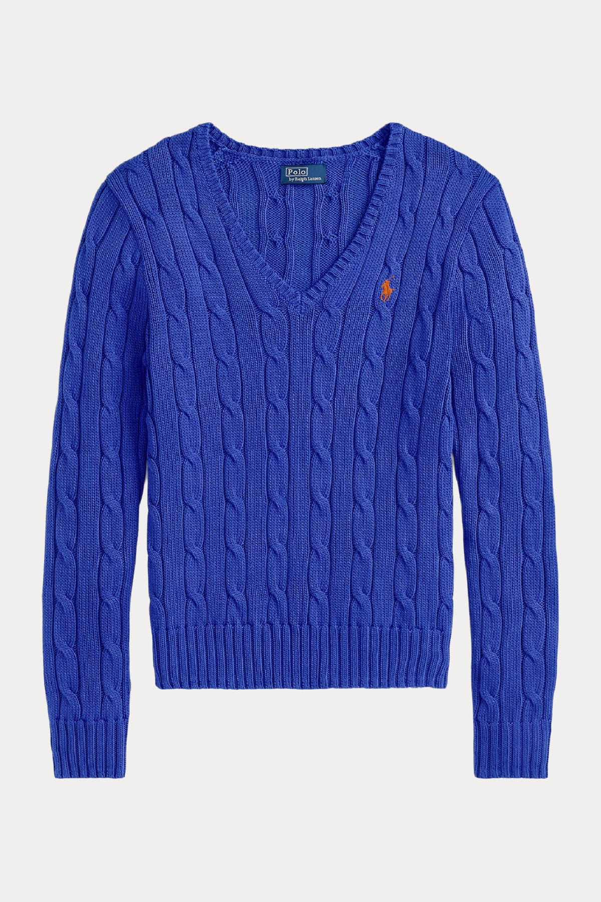 Polo Ralph Lauren Slim Fit V Yaka Saç Örgü Triko