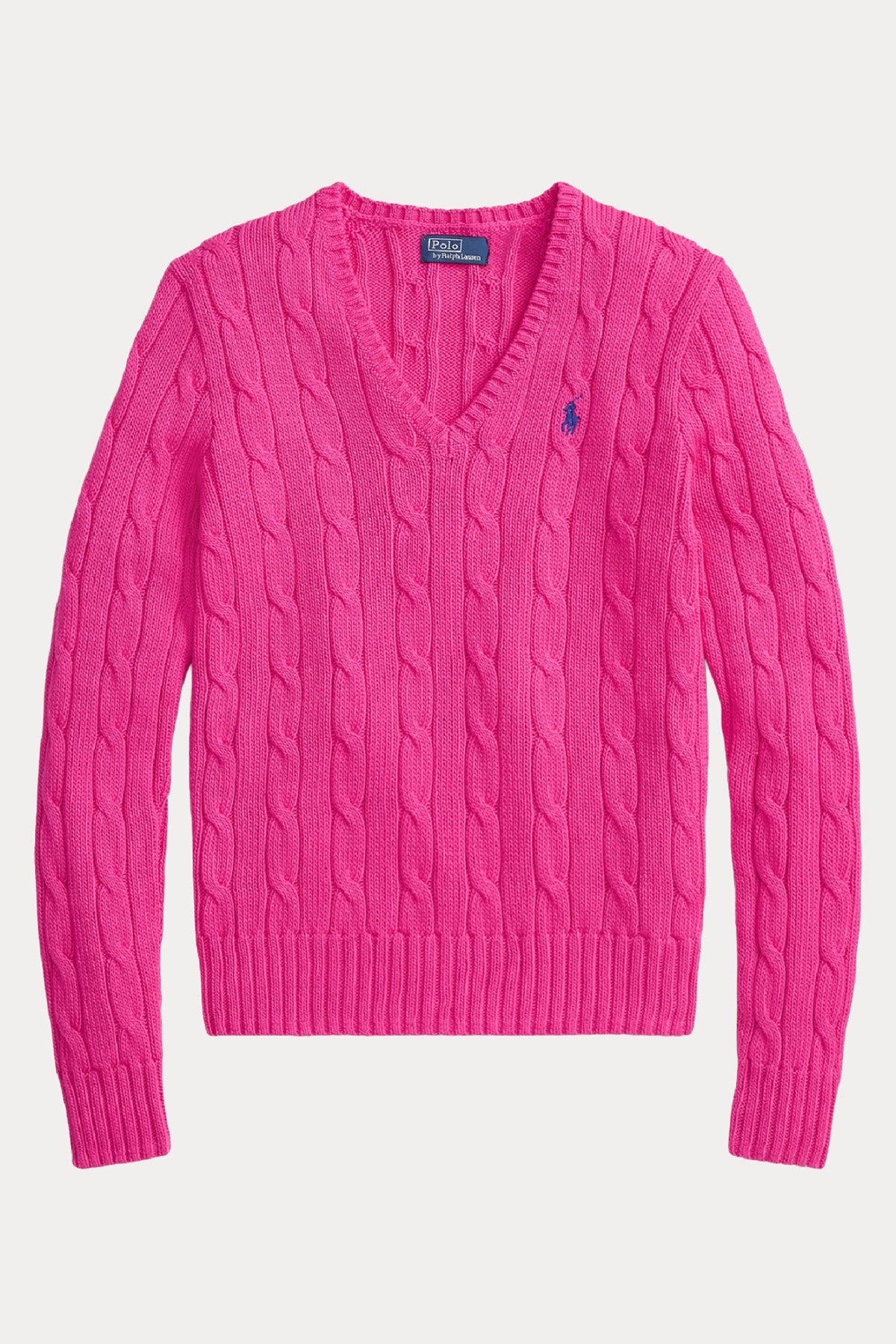 Polo Ralph Lauren Slim Fit V Yaka Saç Örgü Triko