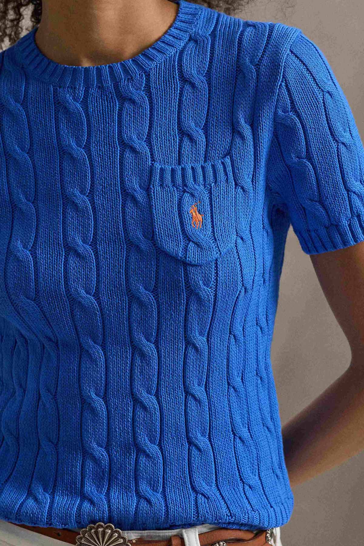 Polo Ralph Lauren Slim Fit Cep Detaylı Saç Örgü Triko-Triko-Libas