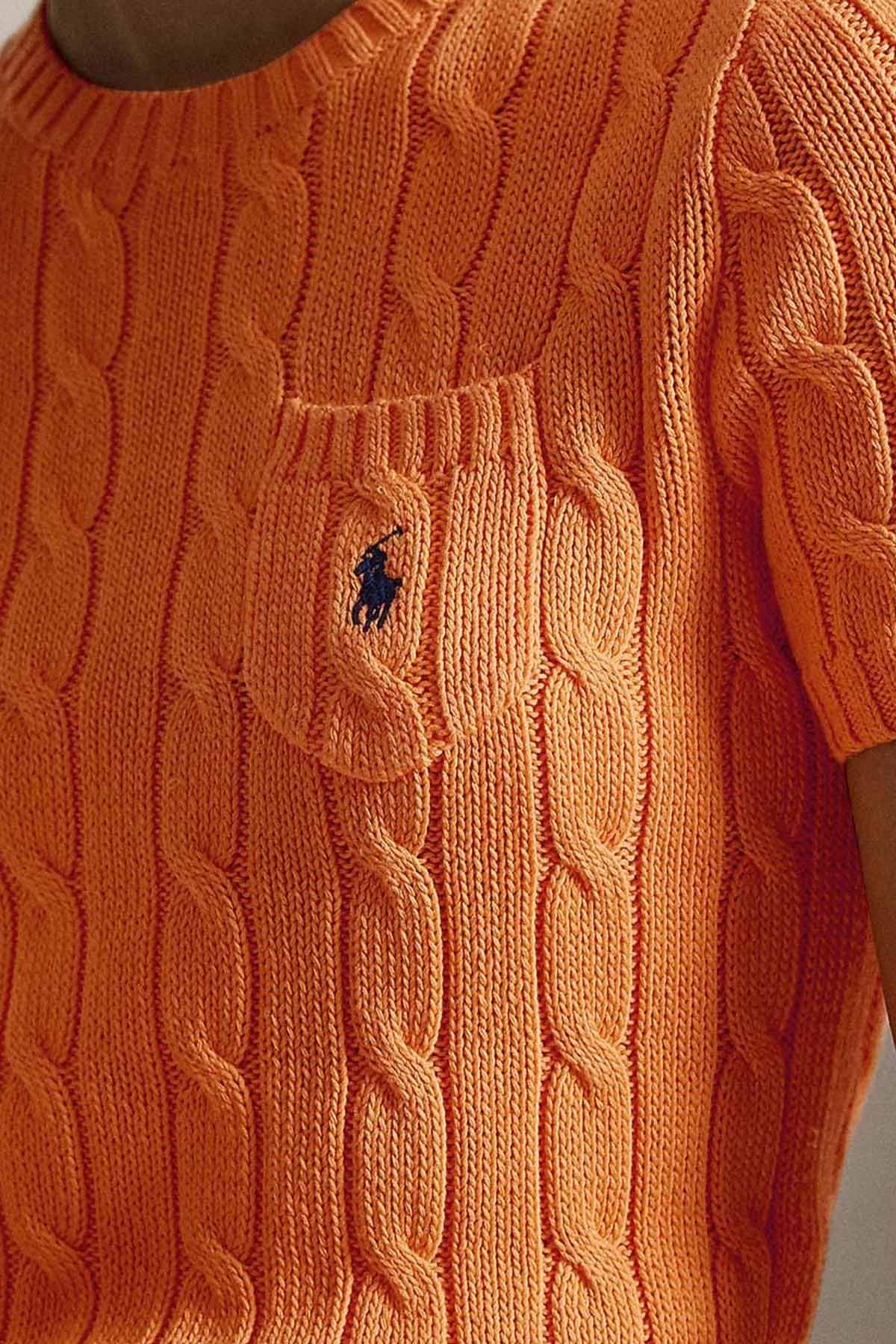 Polo Ralph Lauren Slim Fit Cep Detaylı Saç Örgü Triko-Triko-Libas