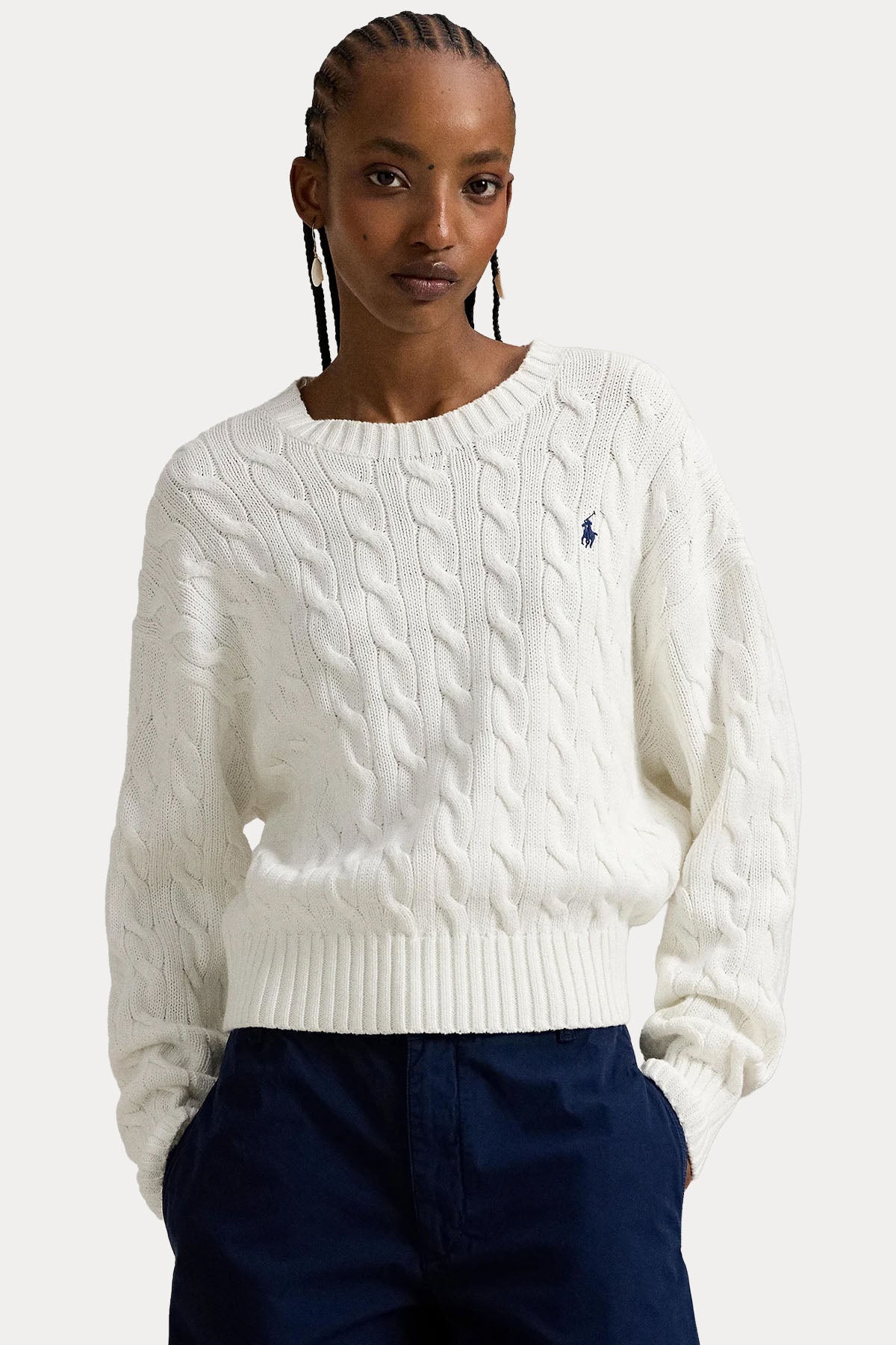 Polo Ralph Lauren Relaxed Fit Saç Örgü Triko