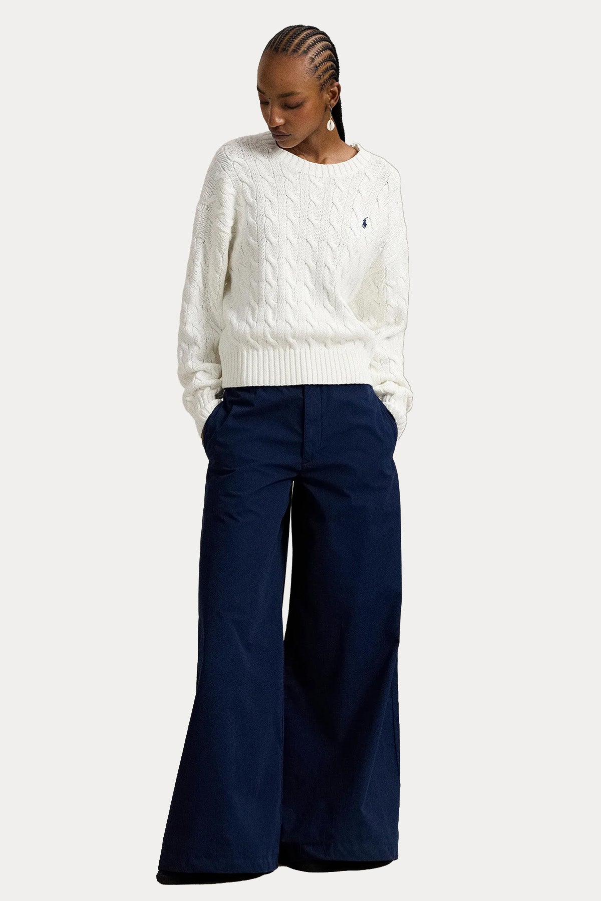 Polo Ralph Lauren Relaxed Fit Saç Örgü Triko-Triko-Libas
