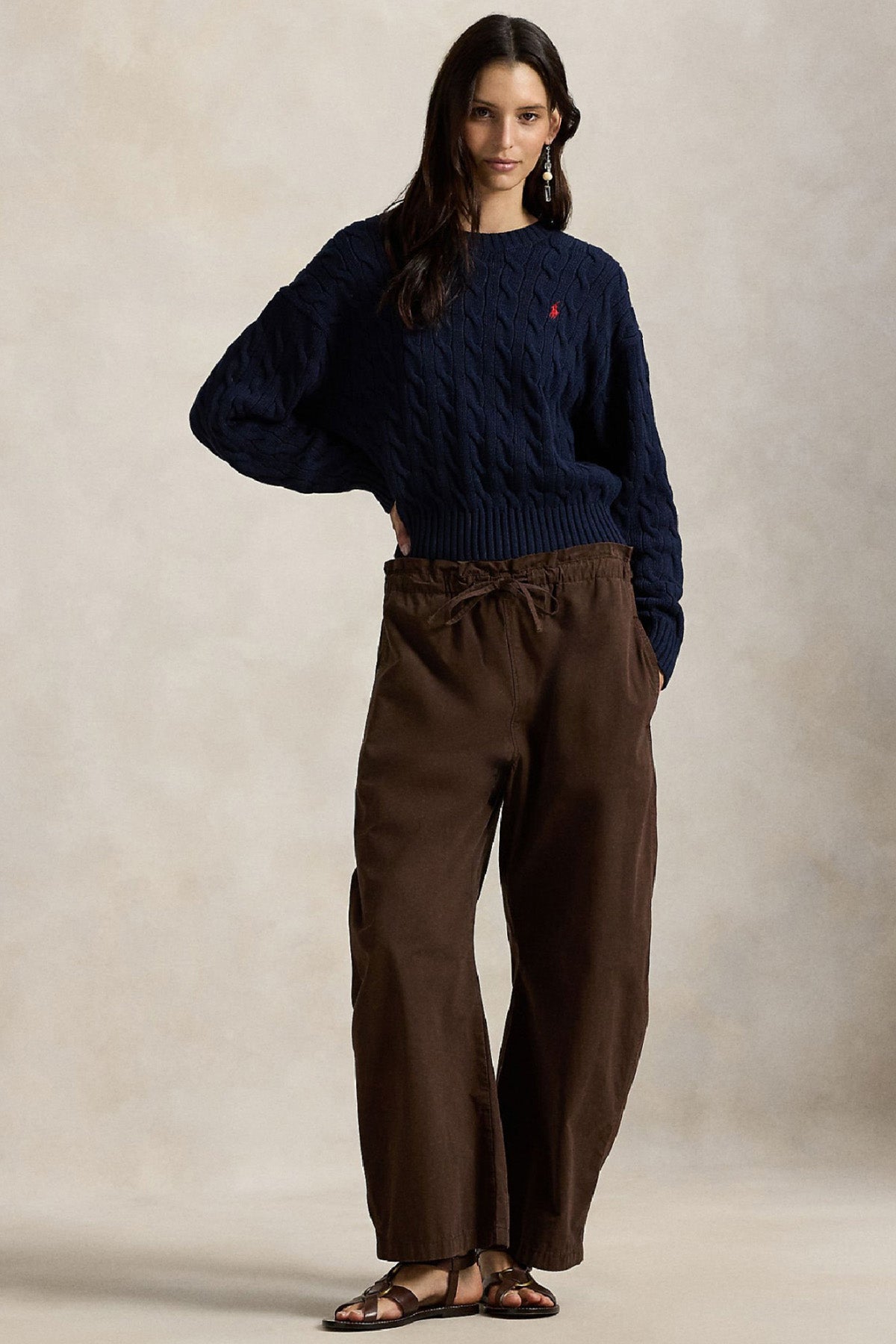 Polo Ralph Lauren Relaxed Fit Saç Örgü Triko-Triko-Libas