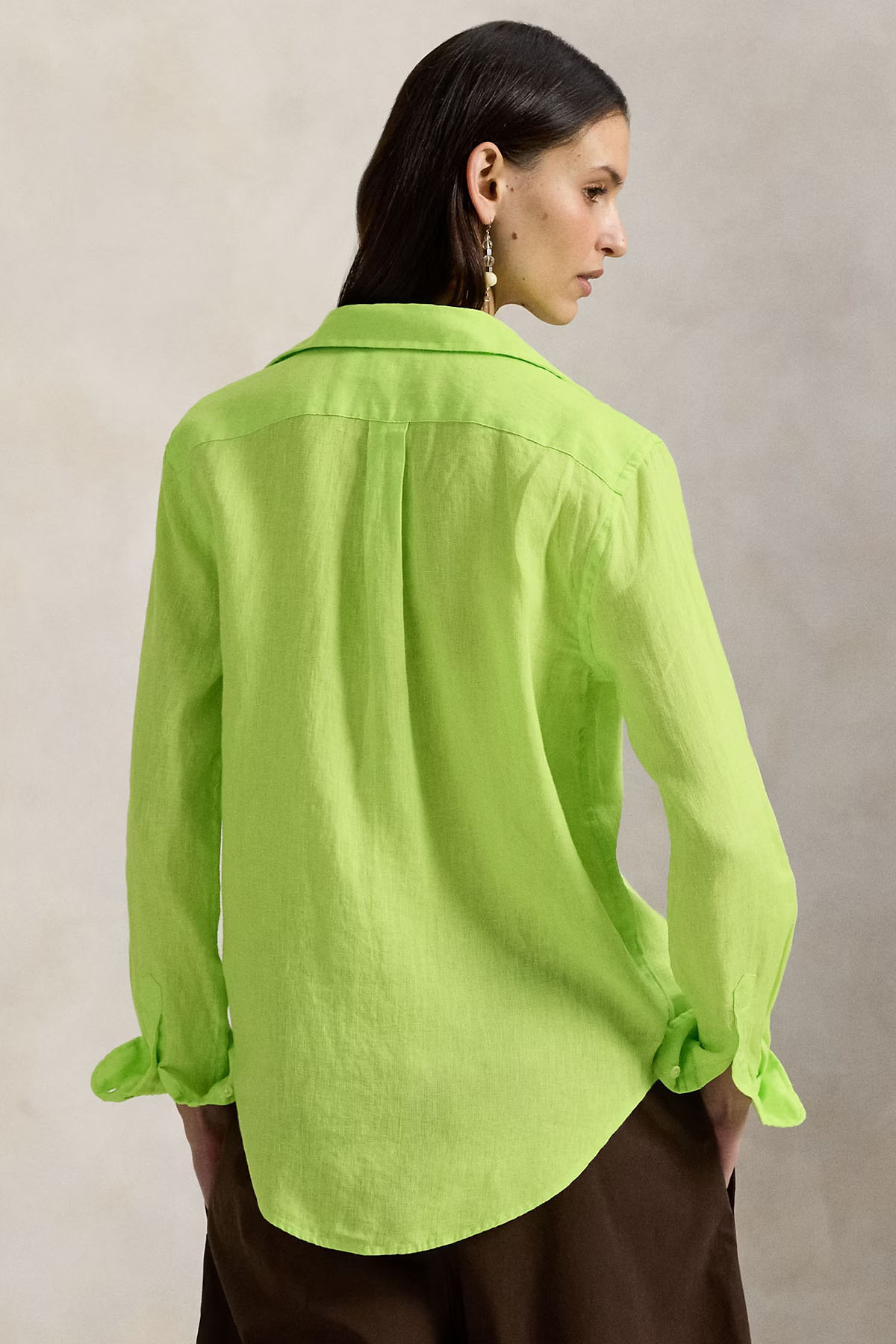 Polo Ralph Lauren Classic Fit Keten Gömlek-Gömlek-Libas