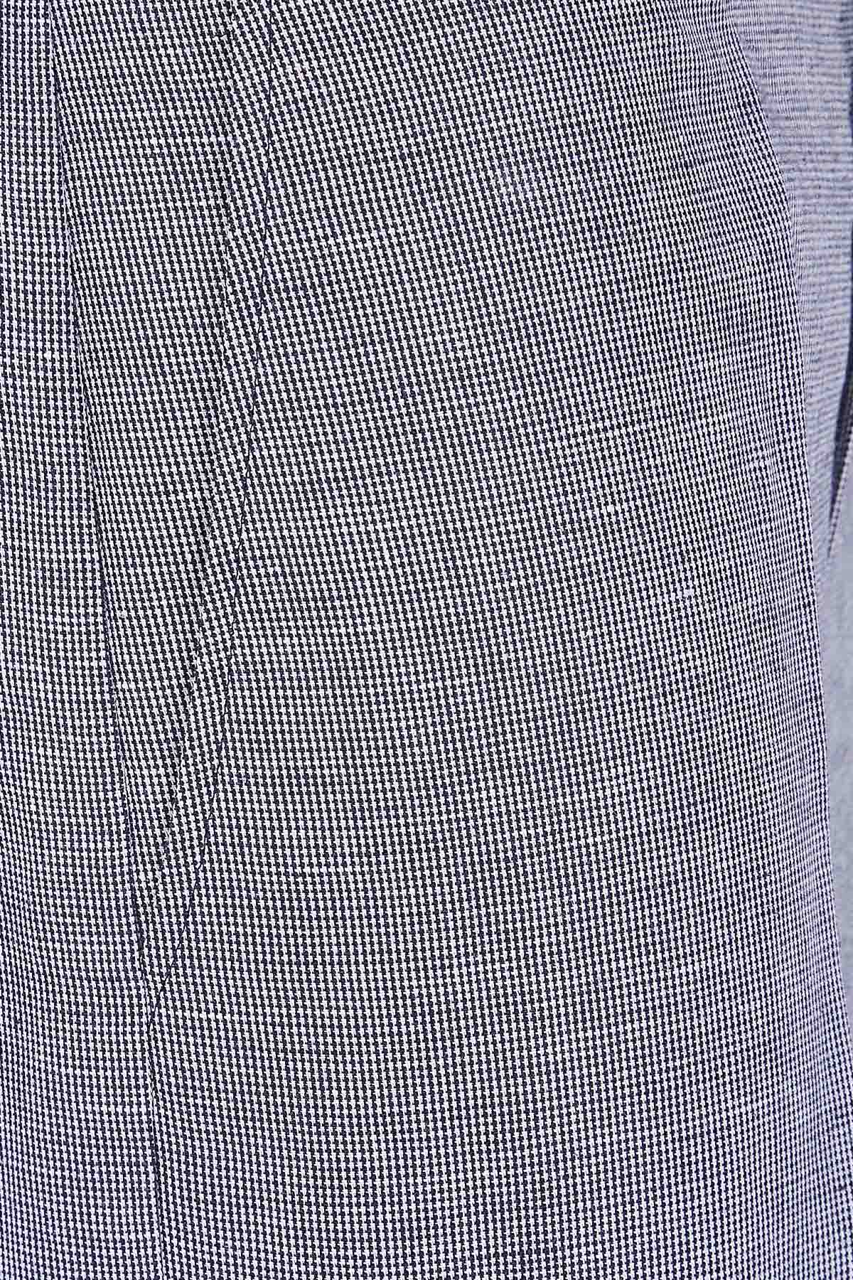 Polo Ralph Lauren Straight Fit Kazayağı Desenli Duble Paça Keten Pantolon-Pantolon-Libas