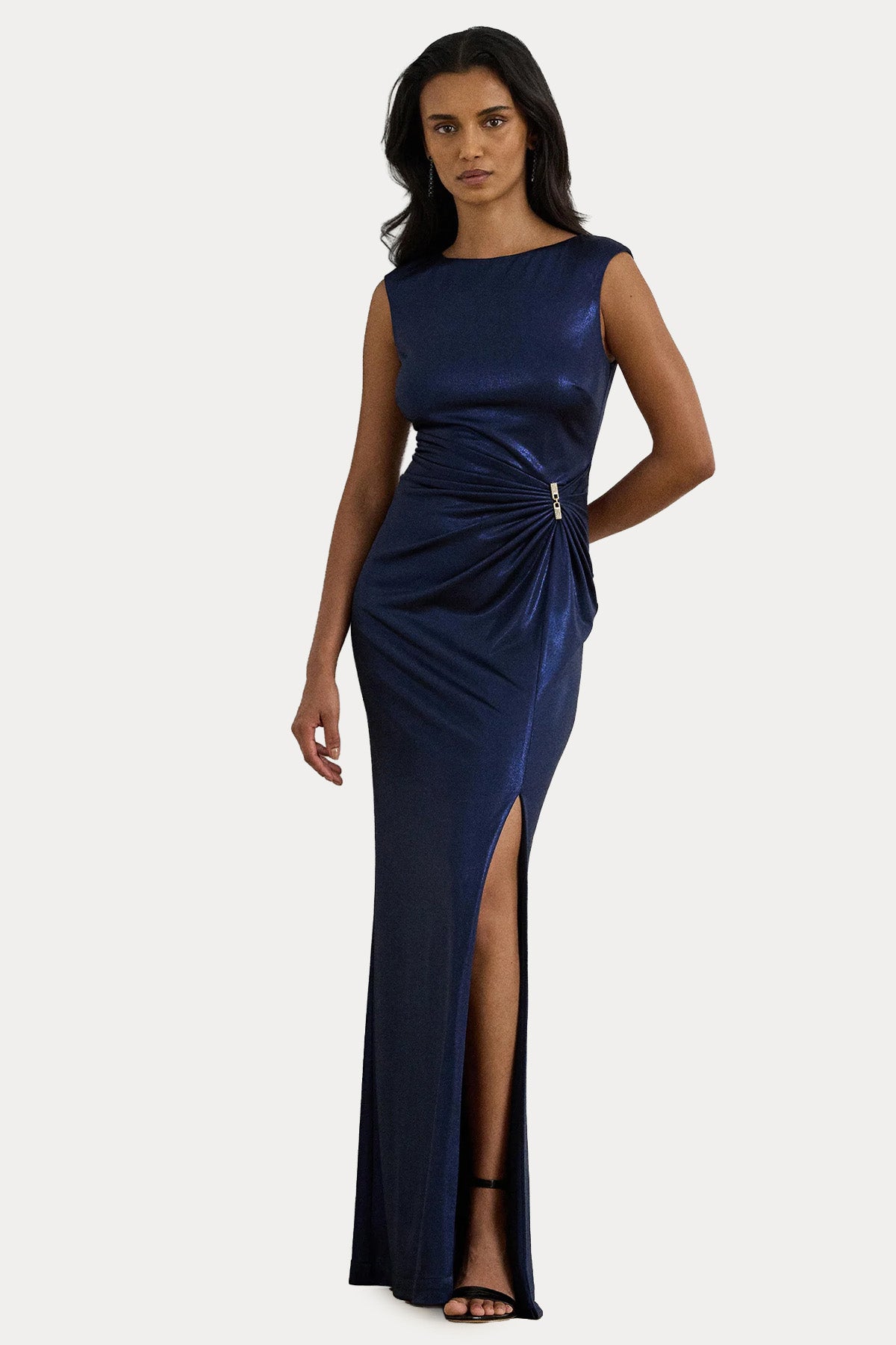 Polo Ralph Lauren Kayık Yaka Maxi Abiye Elbise