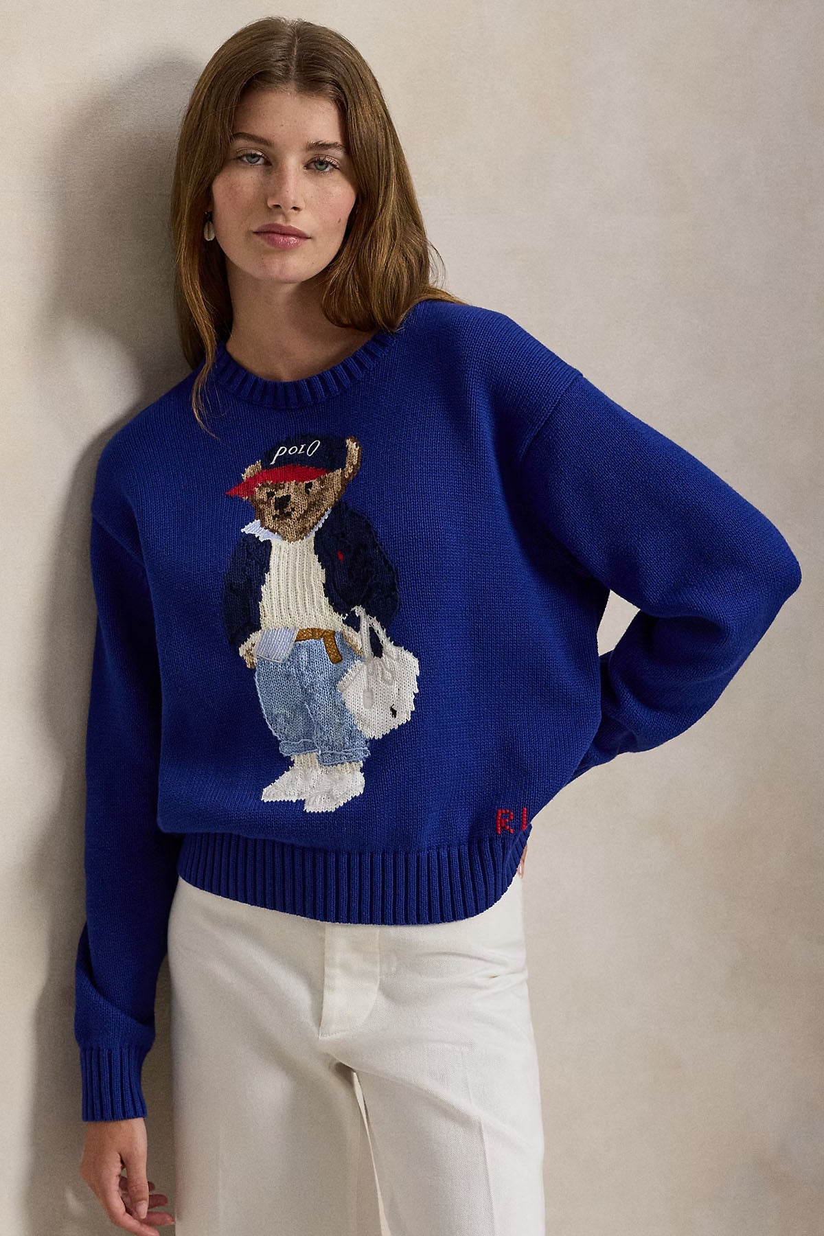 Polo Ralph Lauren Relaxed Fit Polo Bear Örgü Triko-Triko-Libas
