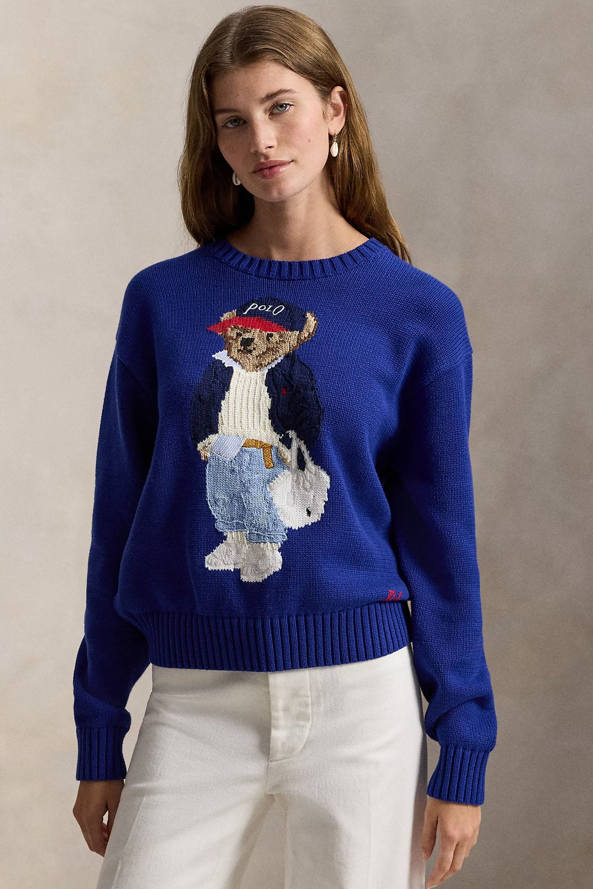 Polo Ralph Lauren Relaxed Fit Polo Bear Örgü Triko-Triko-Libas