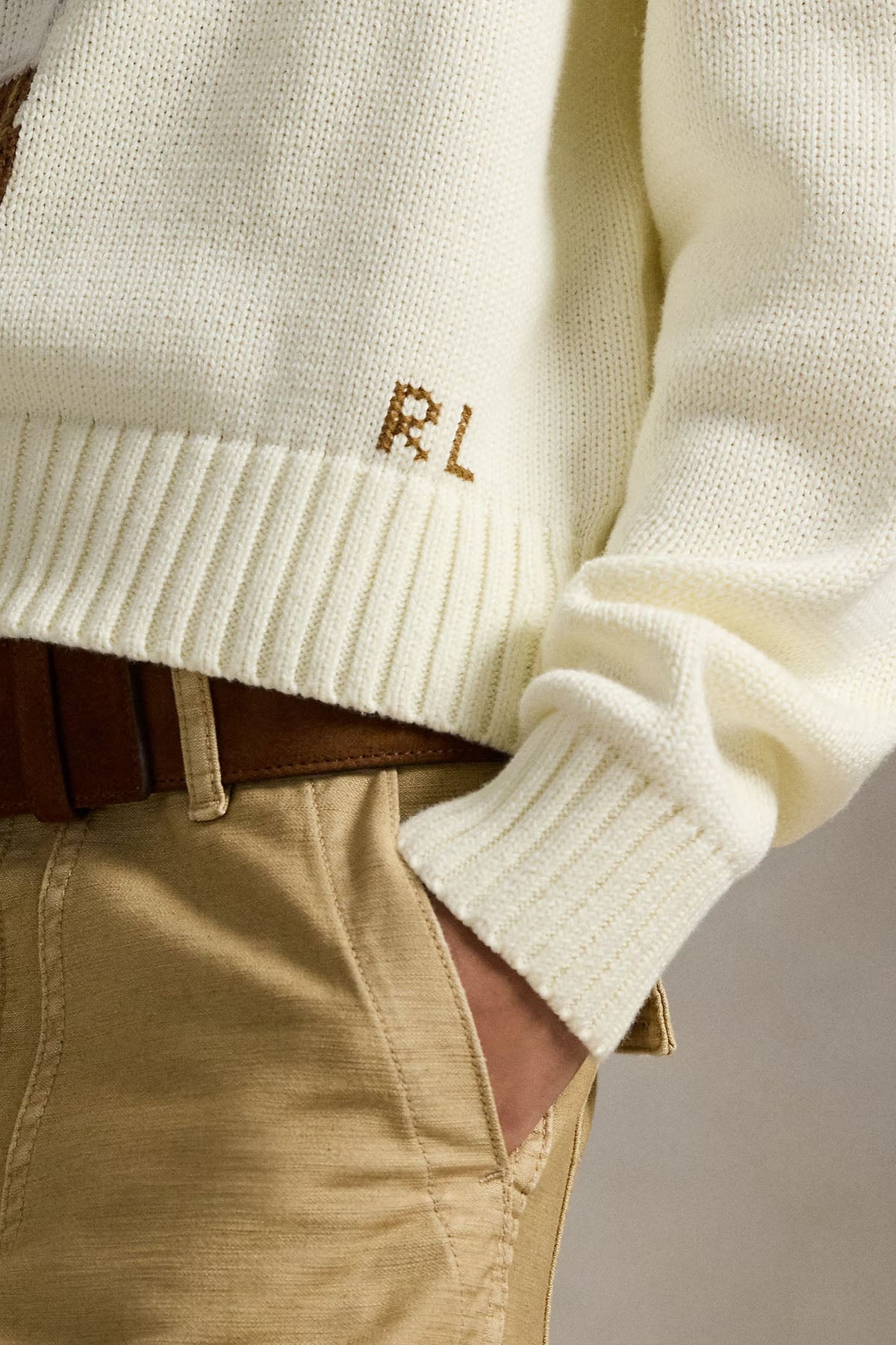 Polo Ralph Lauren Relaxed Fit Polo Bear Örgü Triko-Triko-Libas