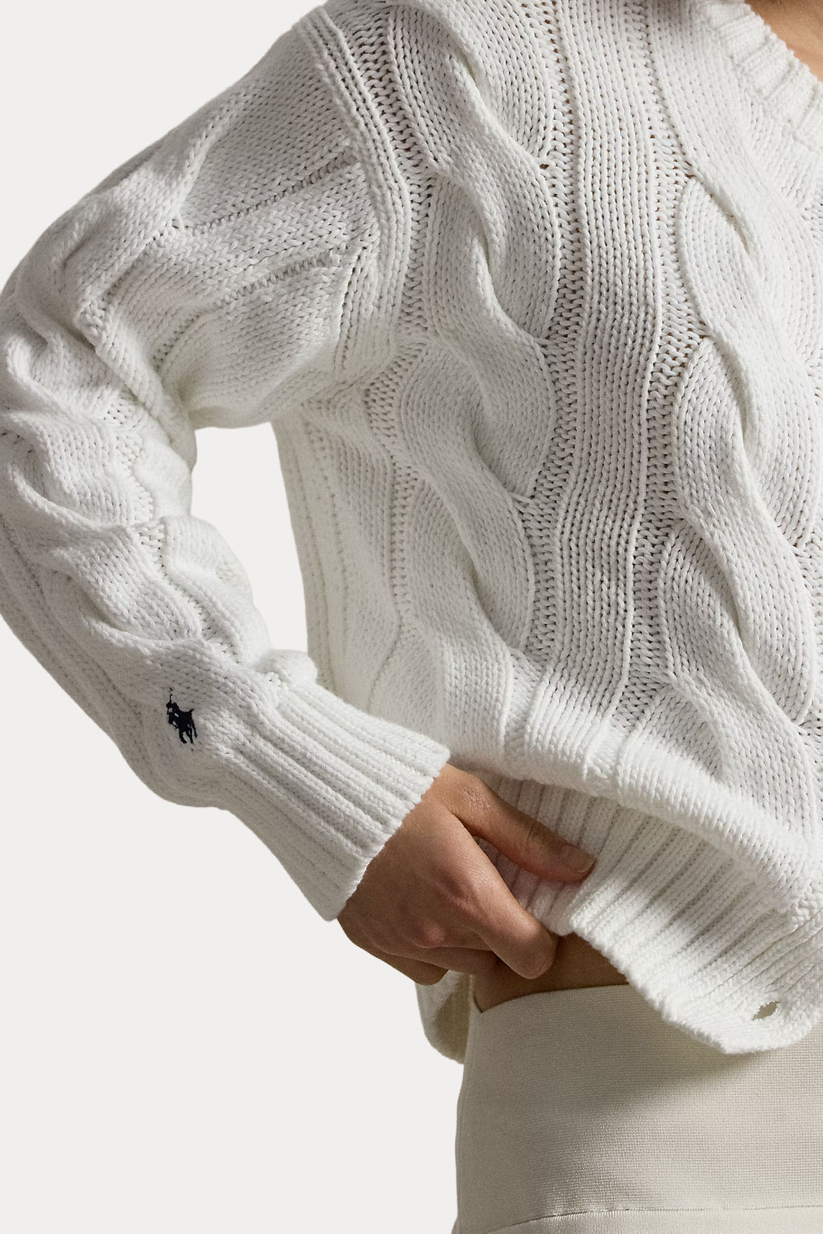 Polo Ralph Lauren Relaxed Fit Saç Örgü Triko Ceket-Ceket-Libas