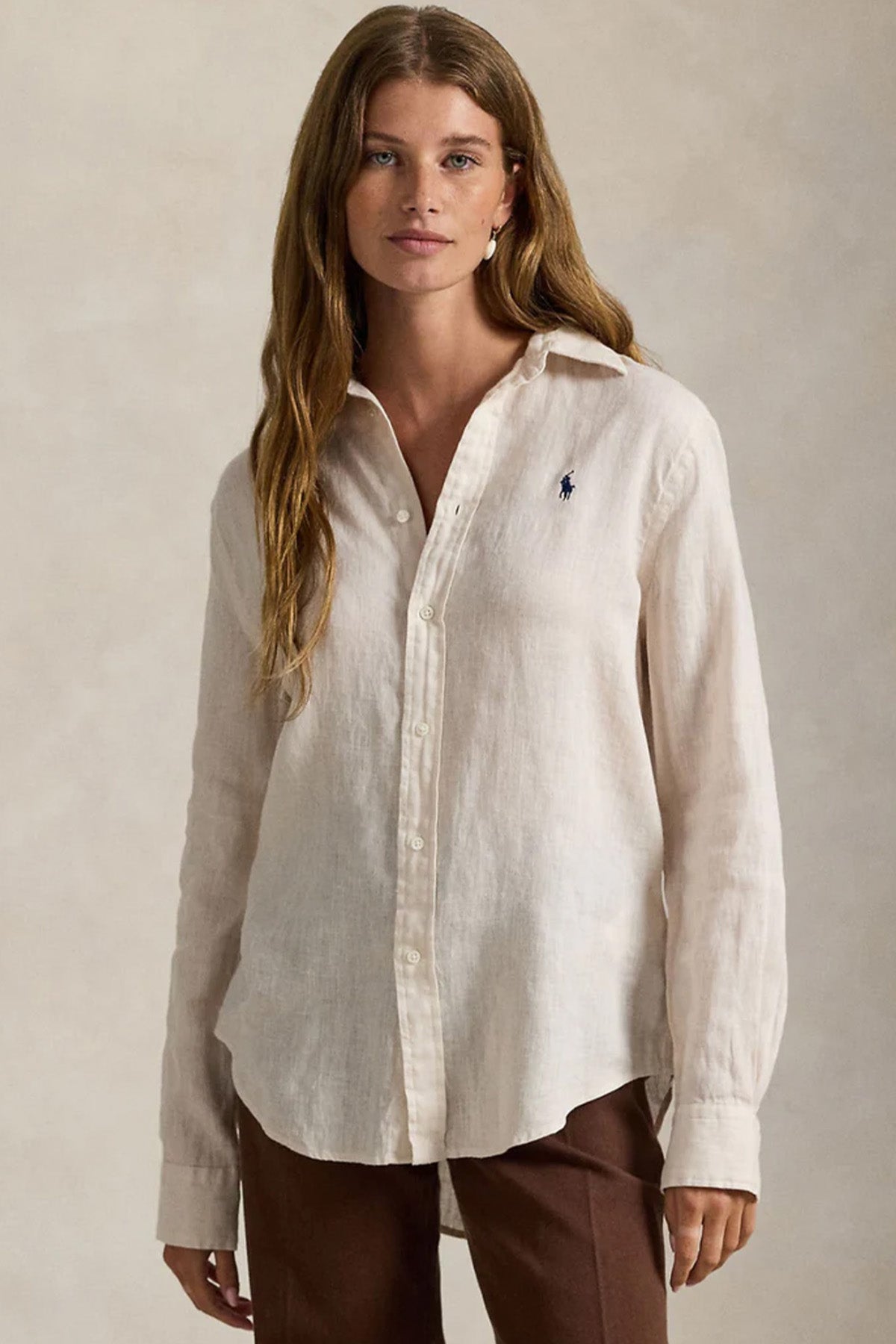 Polo Ralph Lauren Classic Fit Keten Gömlek-Gömlek-Libas