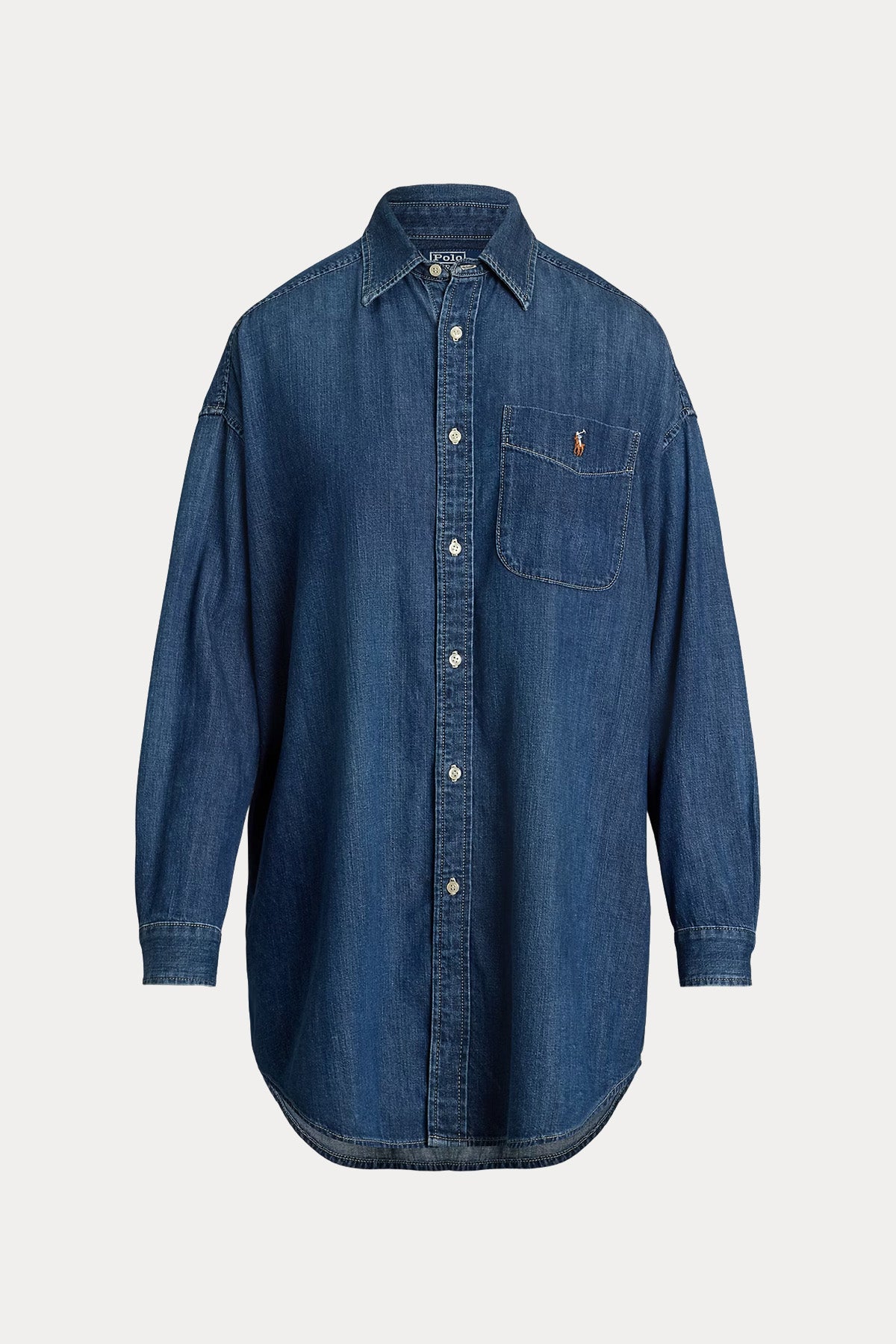 Polo Ralph Lauren Geniş Kesim Spor Cepli Denim Gömlek-Gömlek-Libas