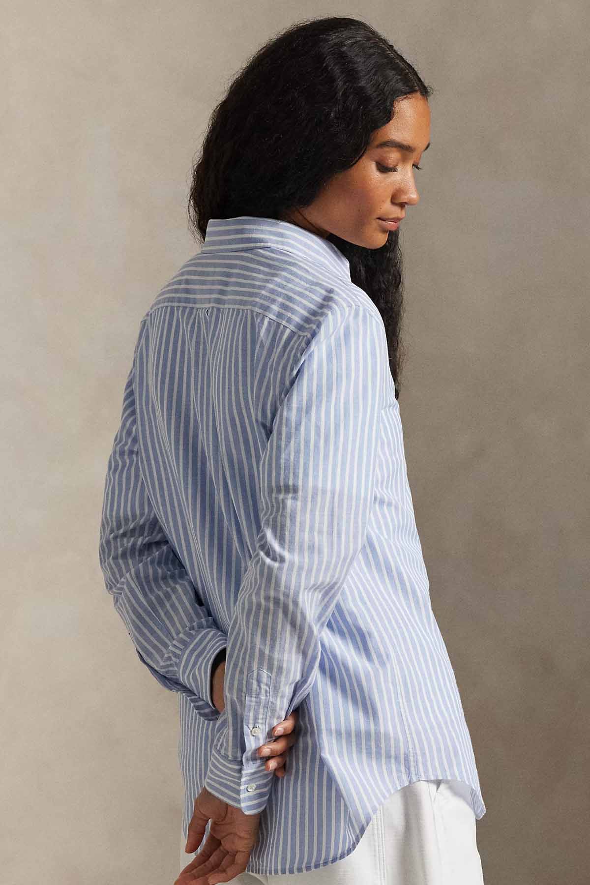 Polo Ralph Lauren Classic Fit Çizgili Keten Gömlek-Gömlek-Libas