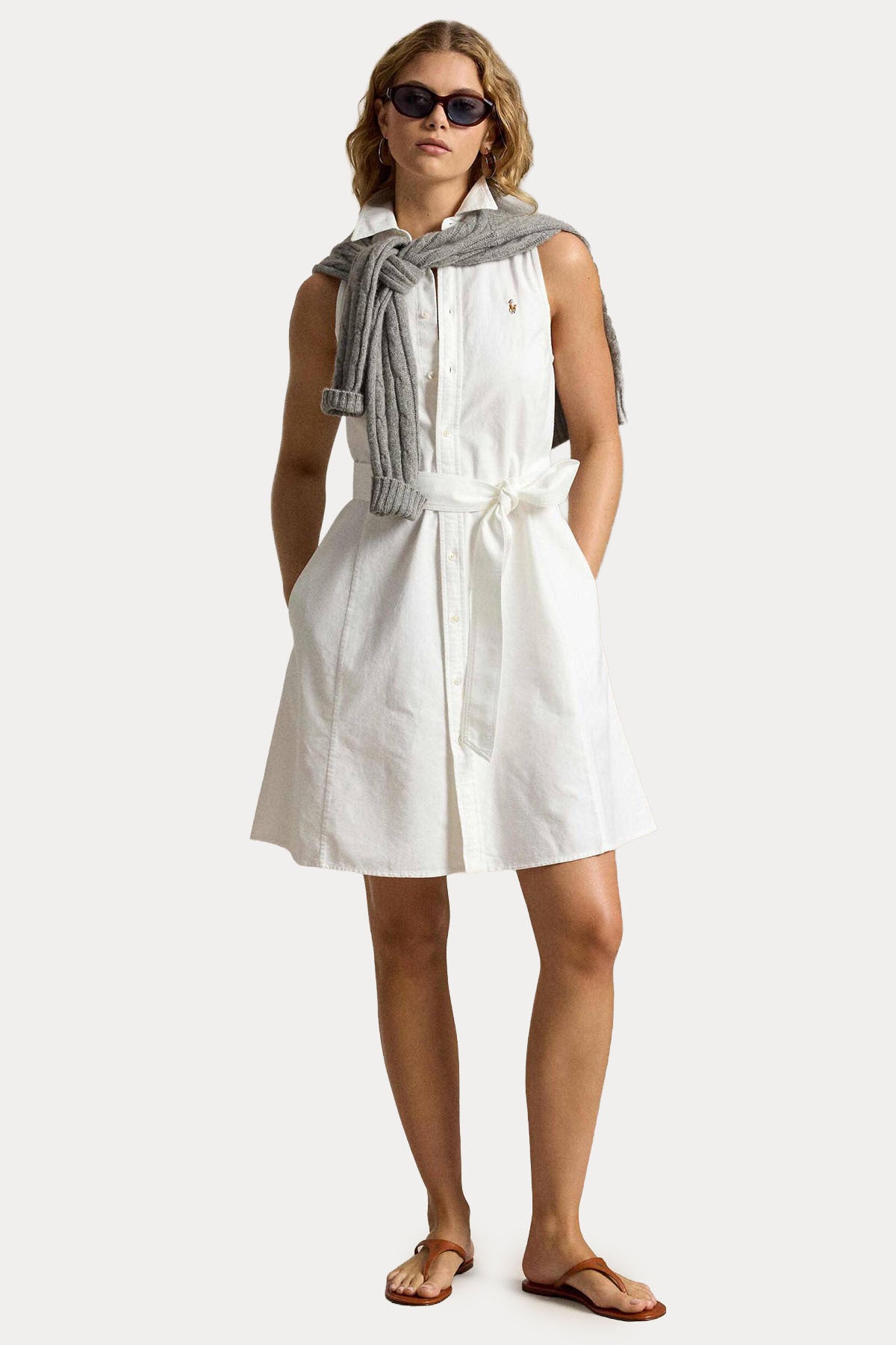 Polo Ralph Lauren Kemerli Mini Gömlek Elbise
