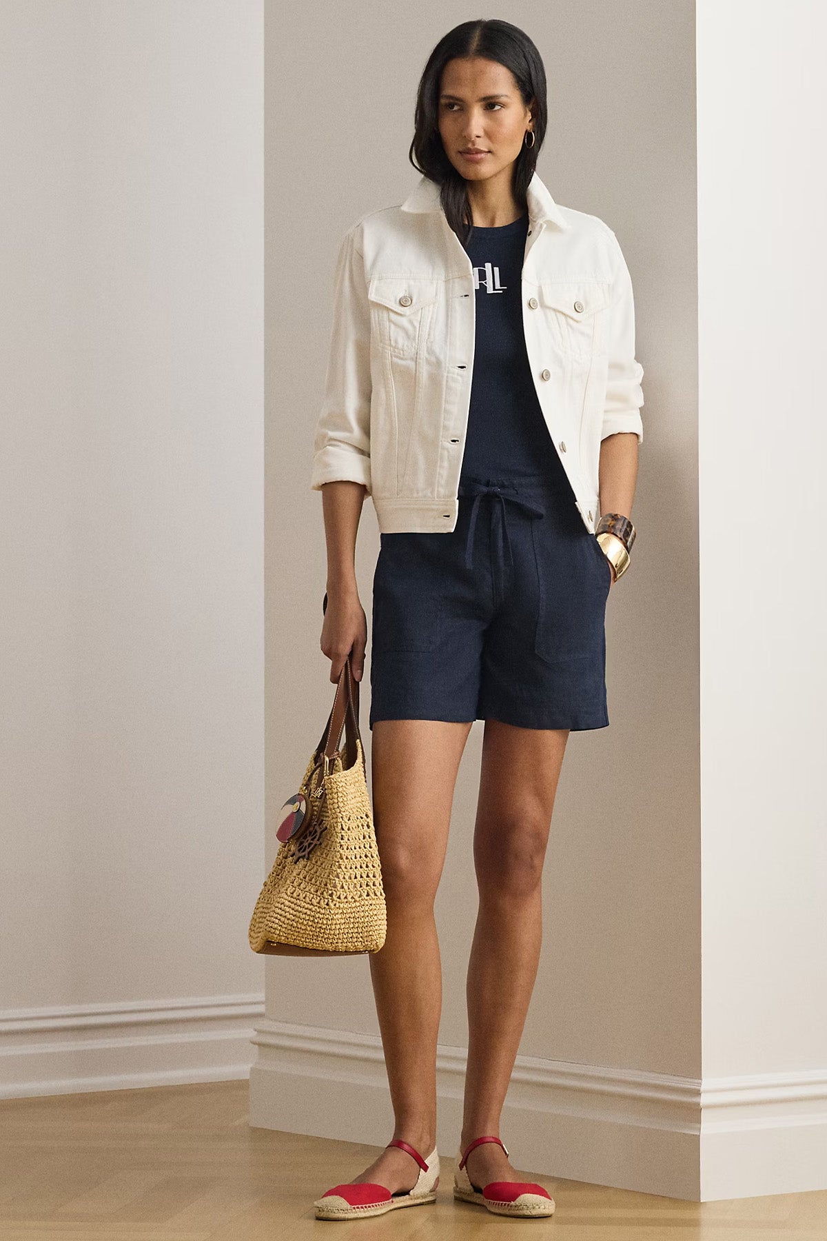 Polo Ralph Lauren Regular Fit İp Bağlamalı Keten Şort