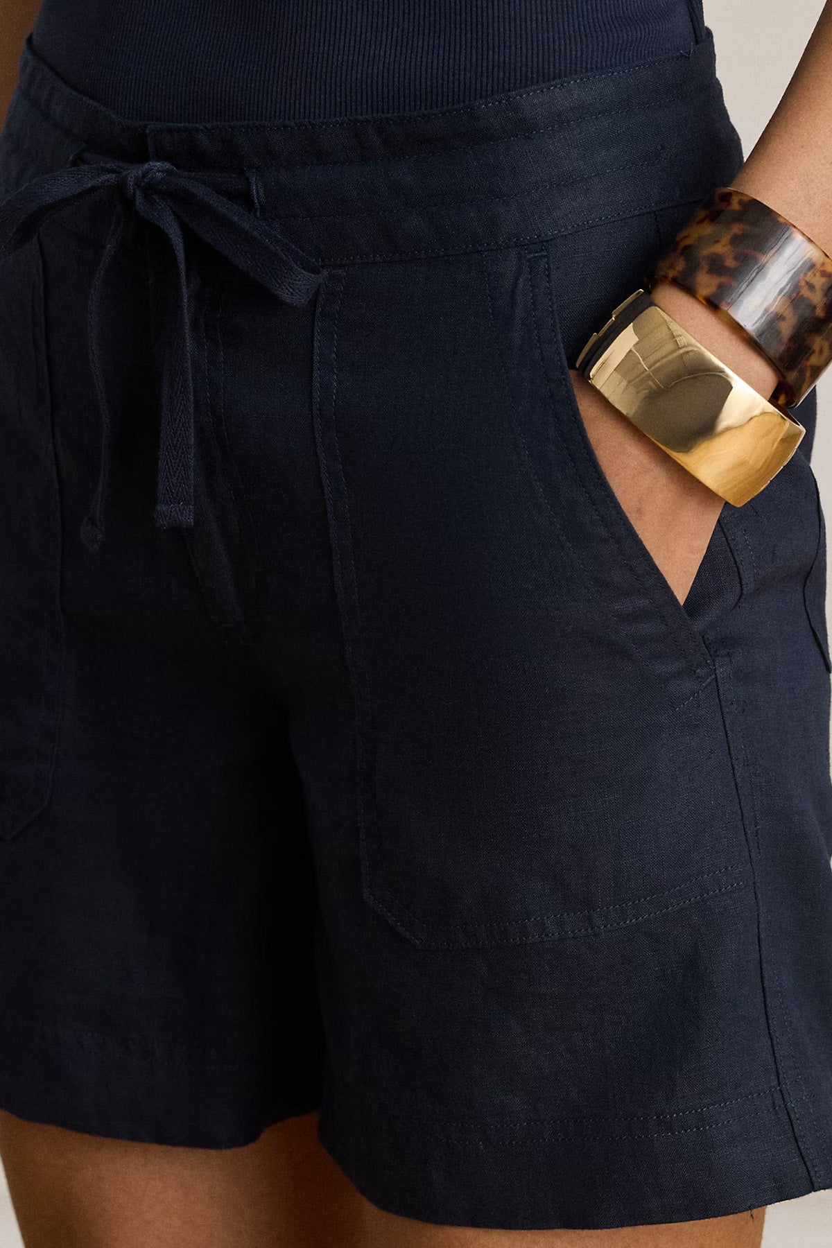 Polo Ralph Lauren Regular Fit İp Bağlamalı Keten Şort