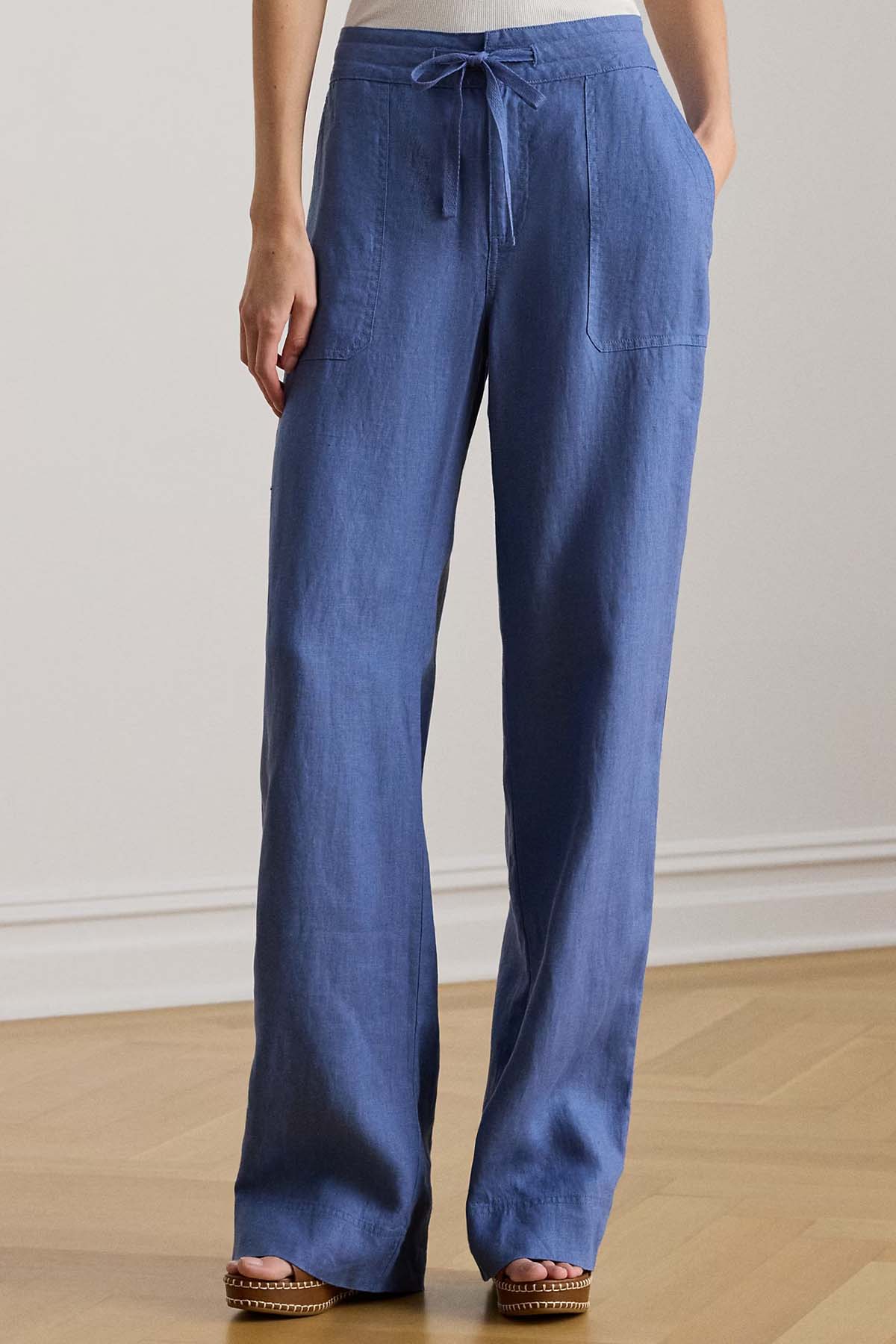Polo Ralph Lauren Regular Fit Beli Lastikli Keten Pantolon-Pantolon-Libas