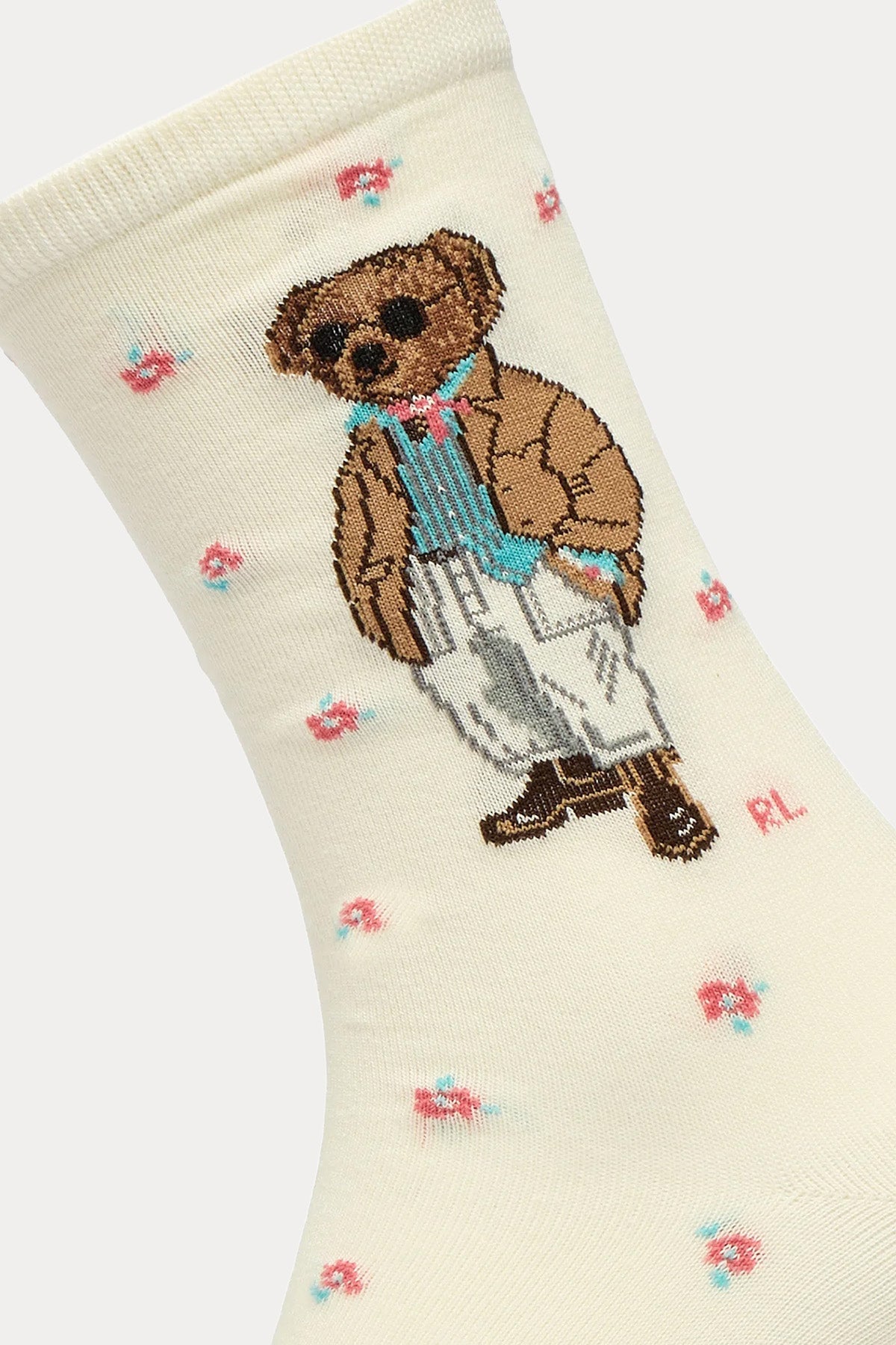 Polo Ralph Lauren Çiçek Desenli Polo Bear Çorap-Çorap-Libas