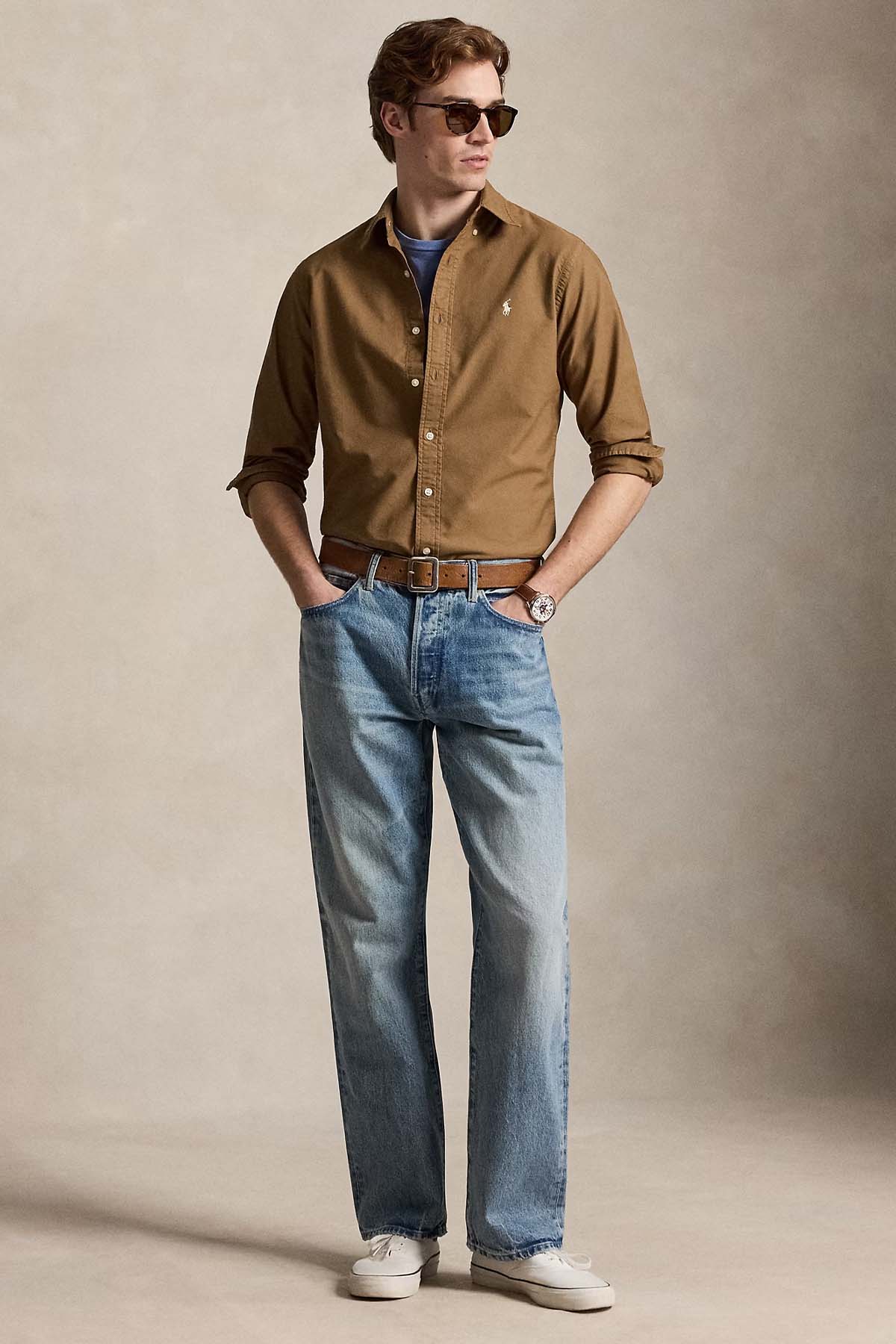 Polo Ralph Lauren Custom Fit Oxford Gömlek-Gömlek-Libas