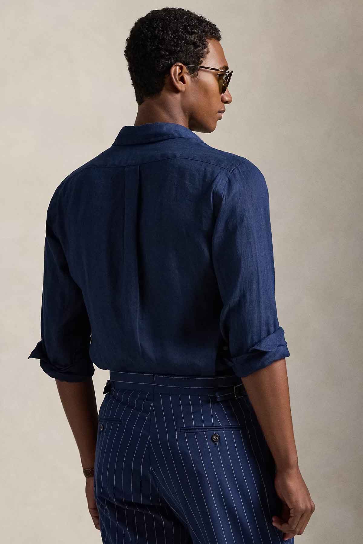 Polo Ralph Lauren Custom Fit Keten Gömlek-Gömlek-Libas