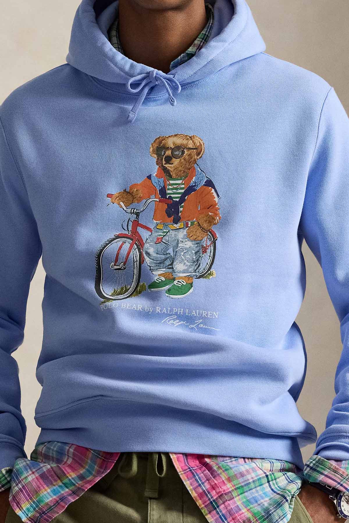 Polo Ralph Lauren Regular Fit Şardonlu Kapüşonlu Polo Bear Sweatshirt-Sweatshirt-Libas