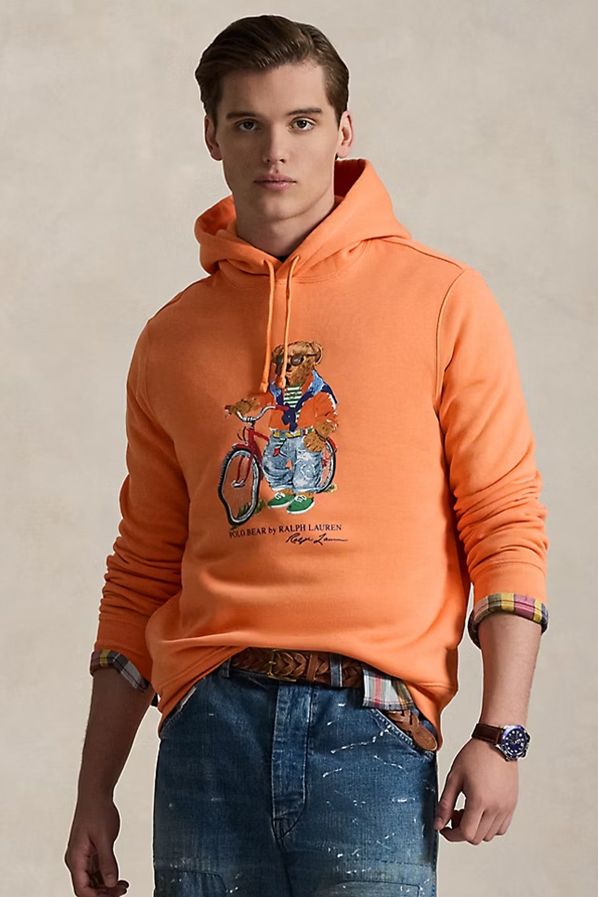 Polo Ralph Lauren Regular Fit Şardonlu Kapüşonlu Polo Bear Sweatshirt-Sweatshirt-Libas