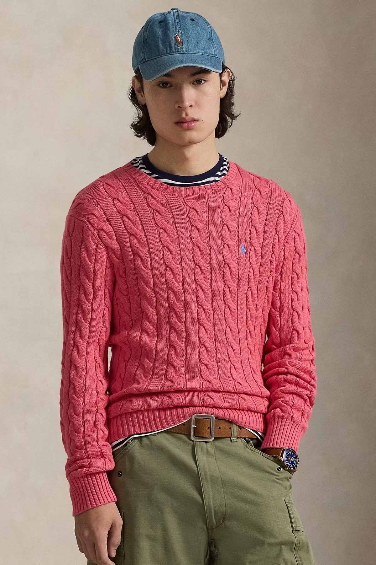 Polo Ralph Lauren Yuvarlak Yaka Saç Örgü Triko-Triko-Libas