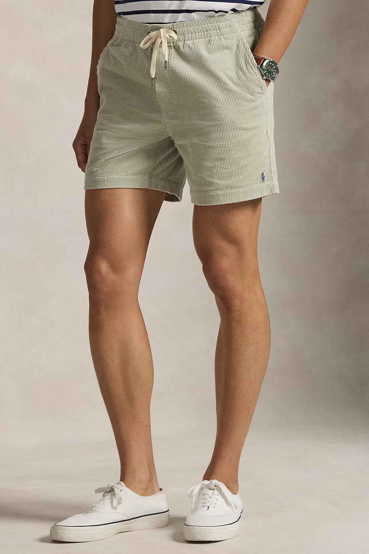 Polo Ralph Lauren Regular Fit Beli Lastikli Fitilli Kadife Şort-Şort-Libas