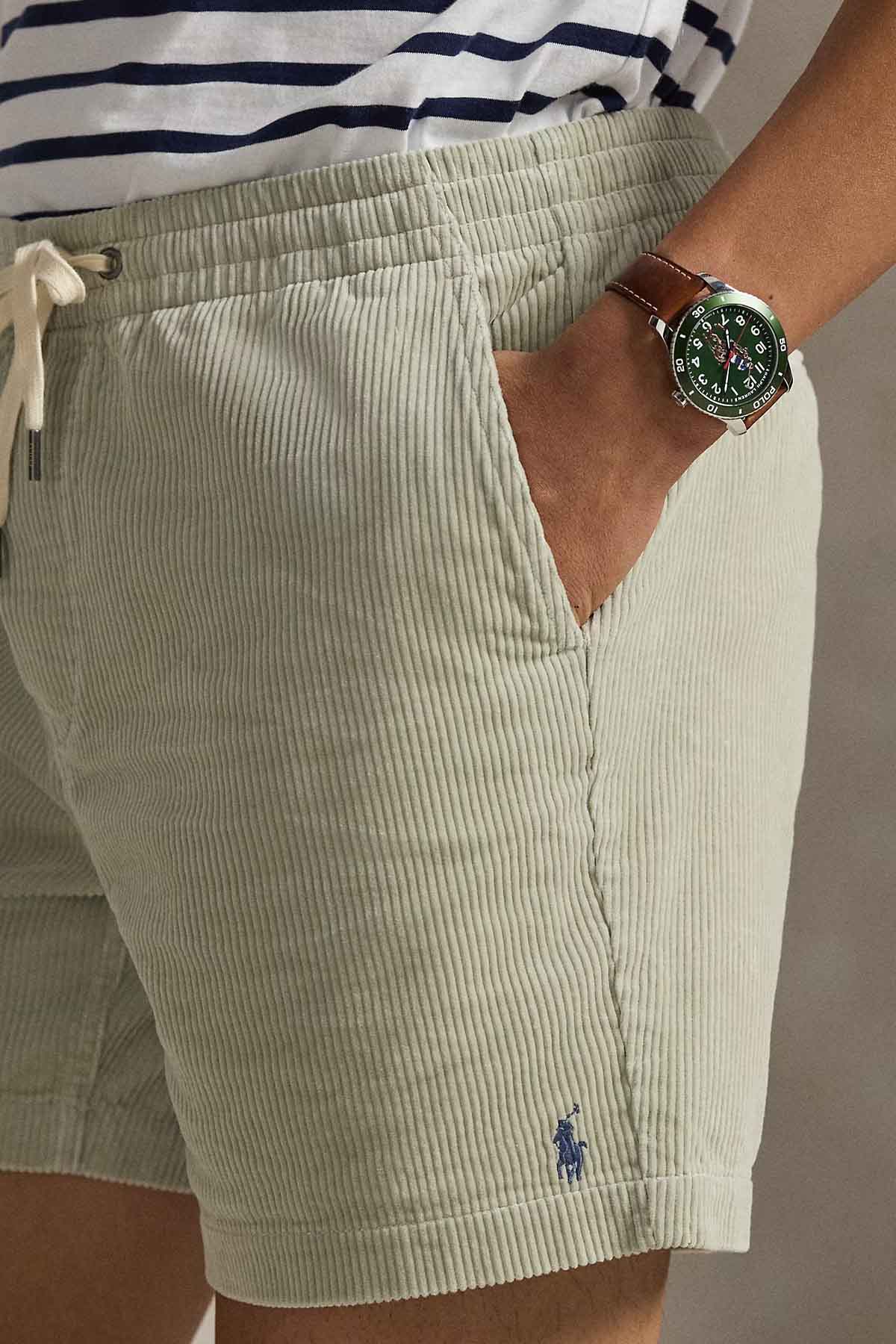 Polo Ralph Lauren Regular Fit Beli Lastikli Fitilli Kadife Şort-Şort-Libas