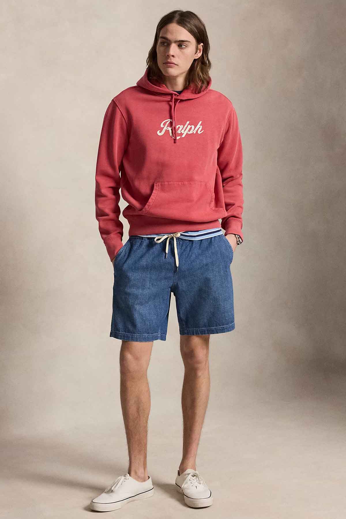 Polo Ralph Lauren Classic Fit Beli Lastikli Denim Şort-Şort-Libas