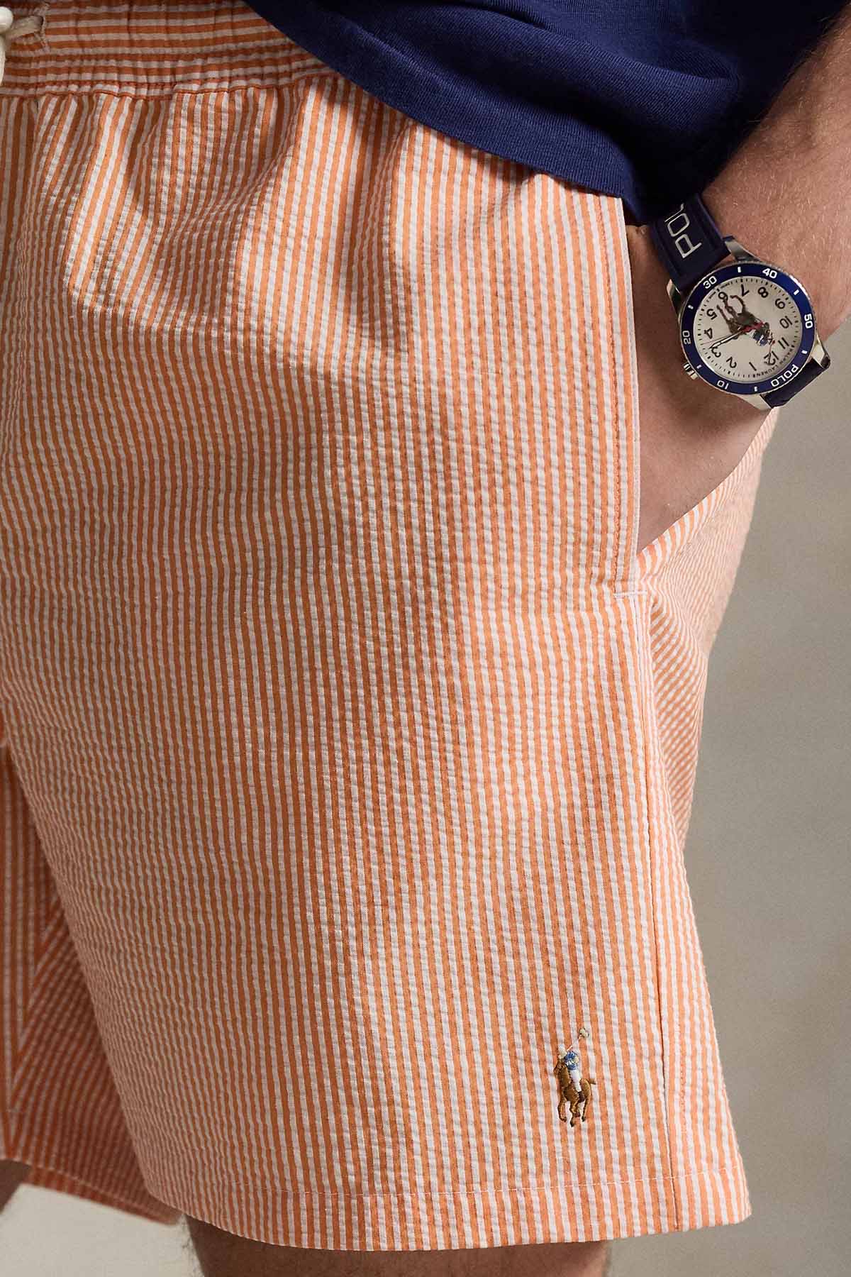 Polo Ralph Lauren Relaxed Fit Beli Lastikli Çizgili Streç Şort Mayo-Şort Mayo-Libas