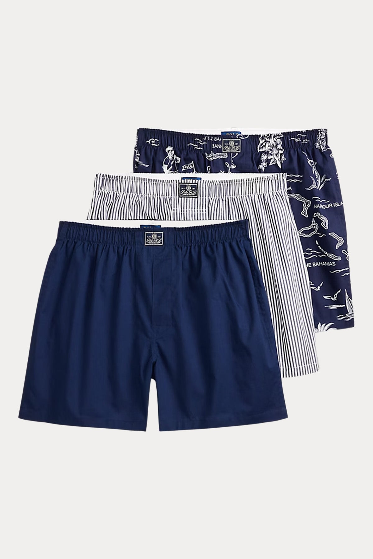 Polo Ralph Lauren 3'lü Paket Pamuklu Boxer Set-Boxer-Libas