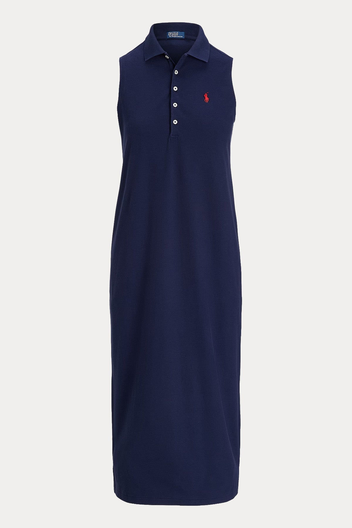 Polo Ralph Lauren Relaxed Fit Polo Yaka Streç Midi T-shirt Elbise