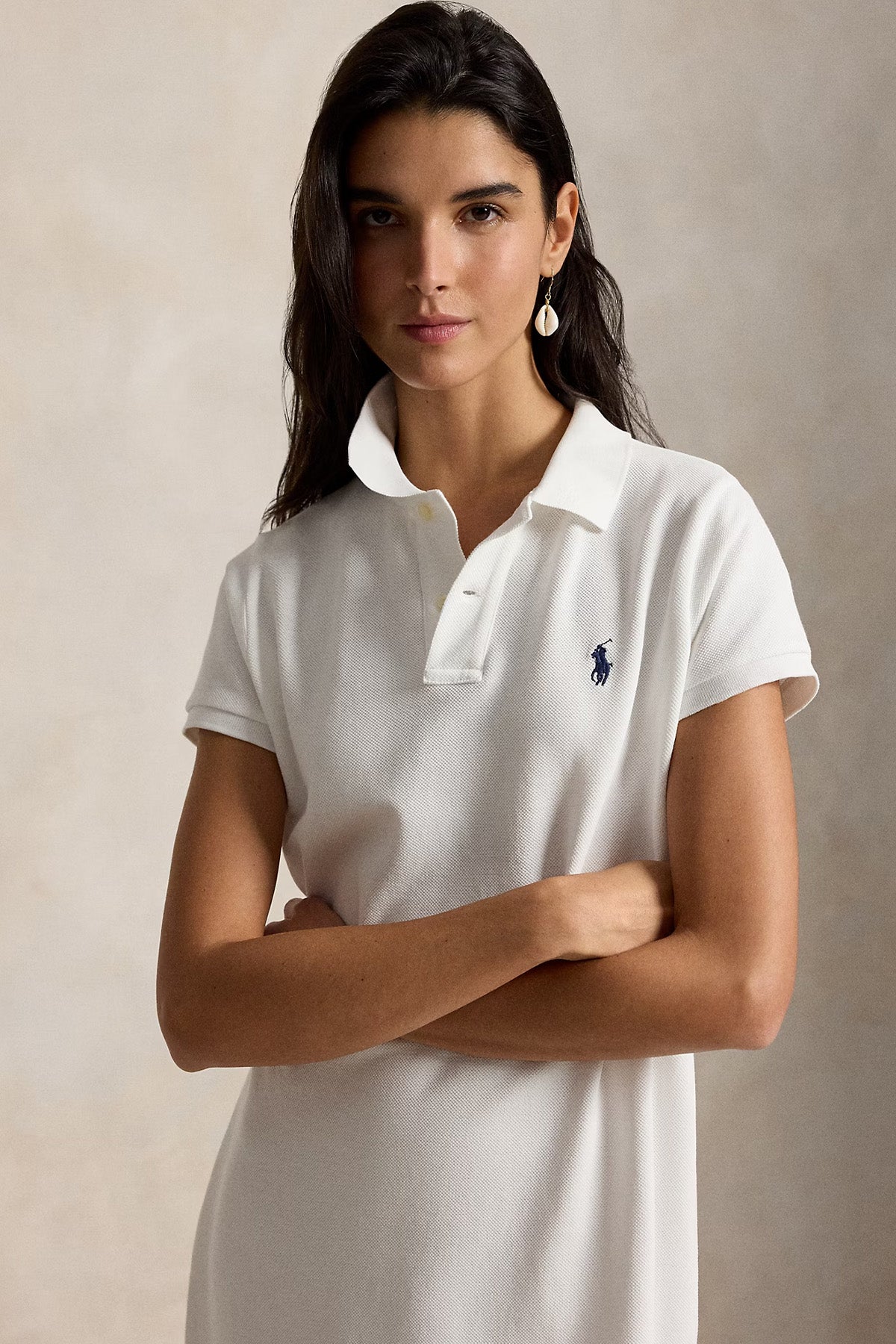 Polo Ralph Lauren Relaxed Fit Polo Yaka Maxi T-shirt Elbise