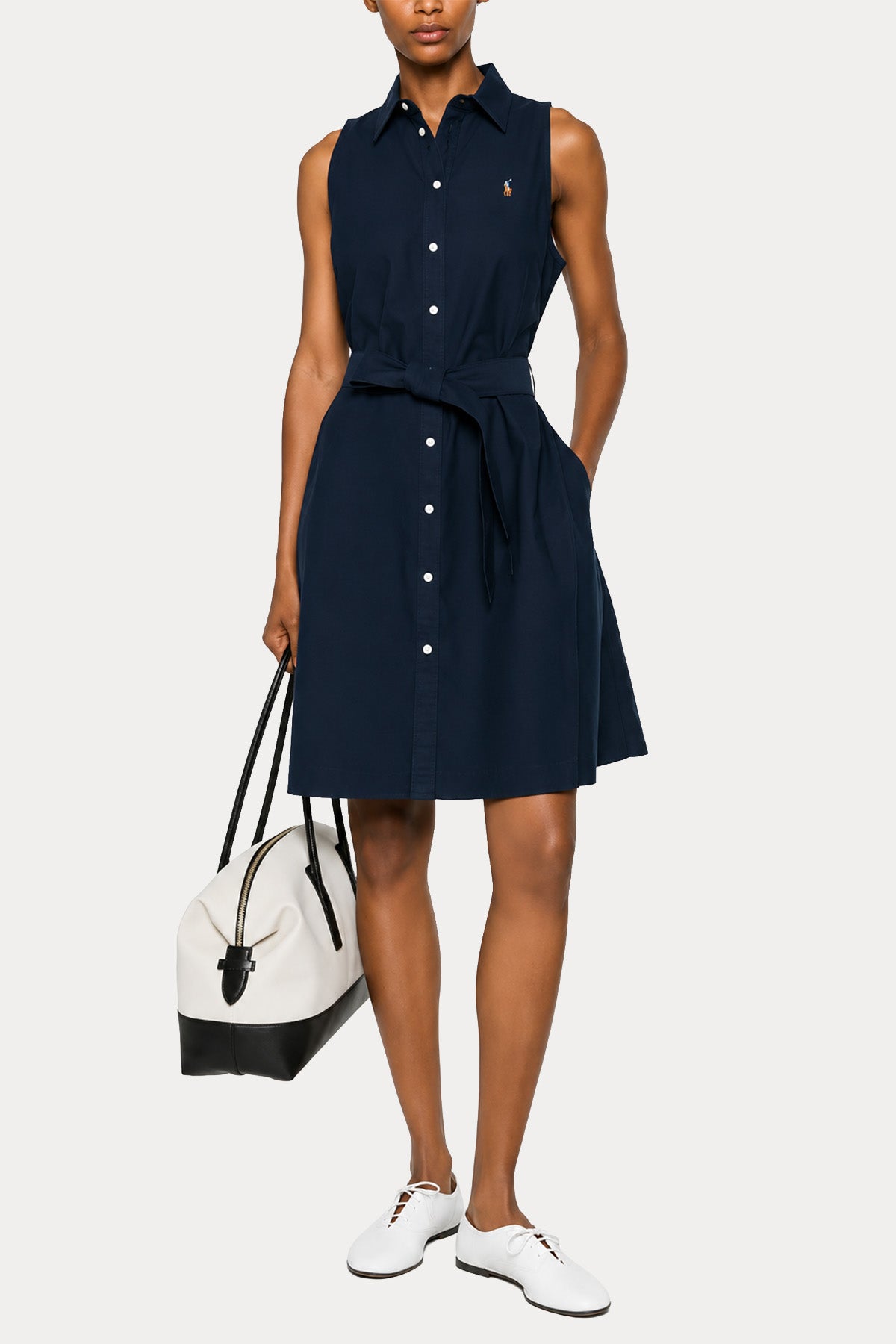 Polo Ralph Lauren Kemerli Mini Gömlek Elbise