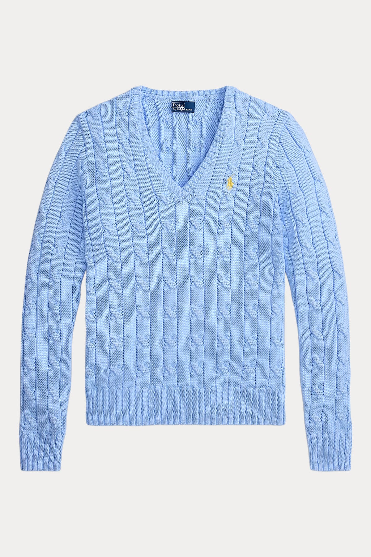 Polo Ralph Lauren Slim Fit V Yaka Saç Örgü Triko