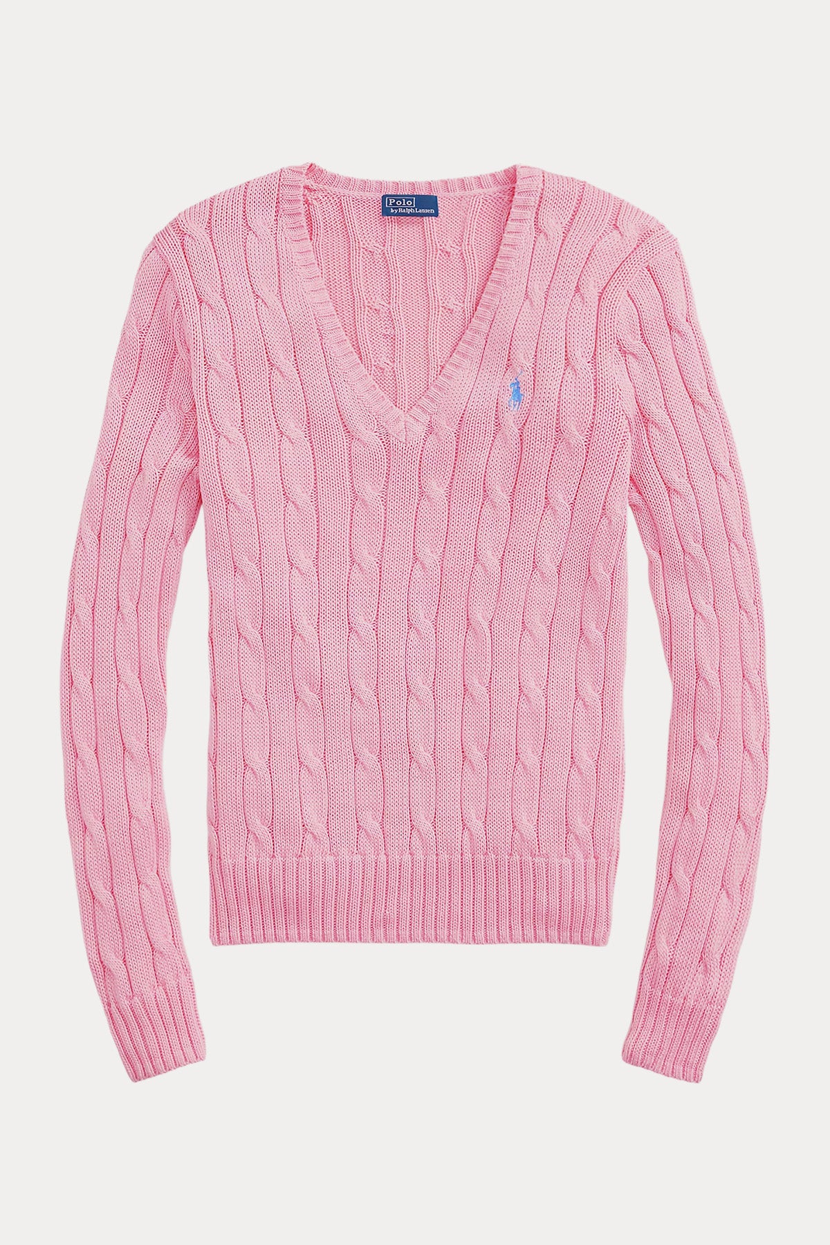 Polo Ralph Lauren Slim Fit V Yaka Saç Örgü Triko