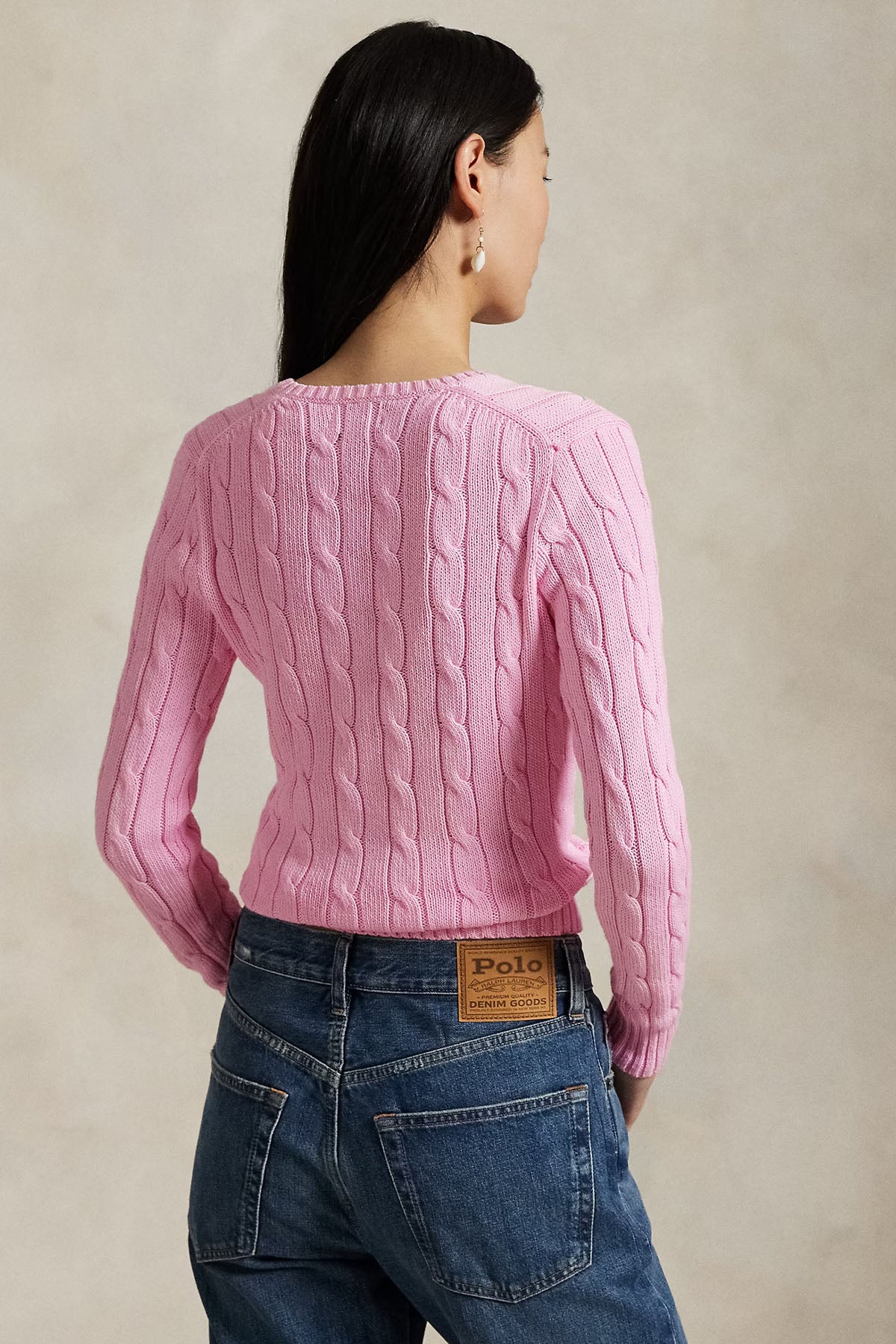 Polo Ralph Lauren Slim Fit V Yaka Saç Örgü Triko