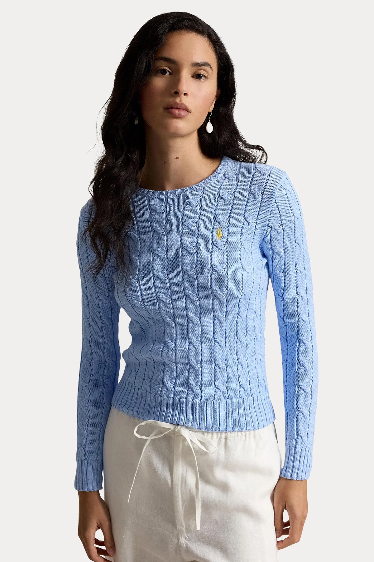 Polo Ralph Lauren Slim Fit Yuvarlak Yaka Saç Örgü Triko