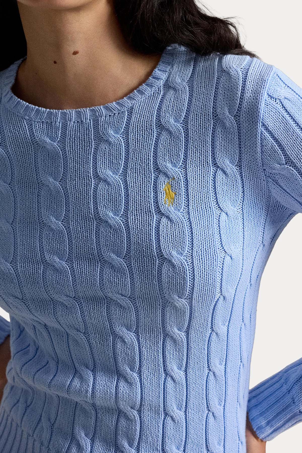 Polo Ralph Lauren Slim Fit Yuvarlak Yaka Saç Örgü Triko