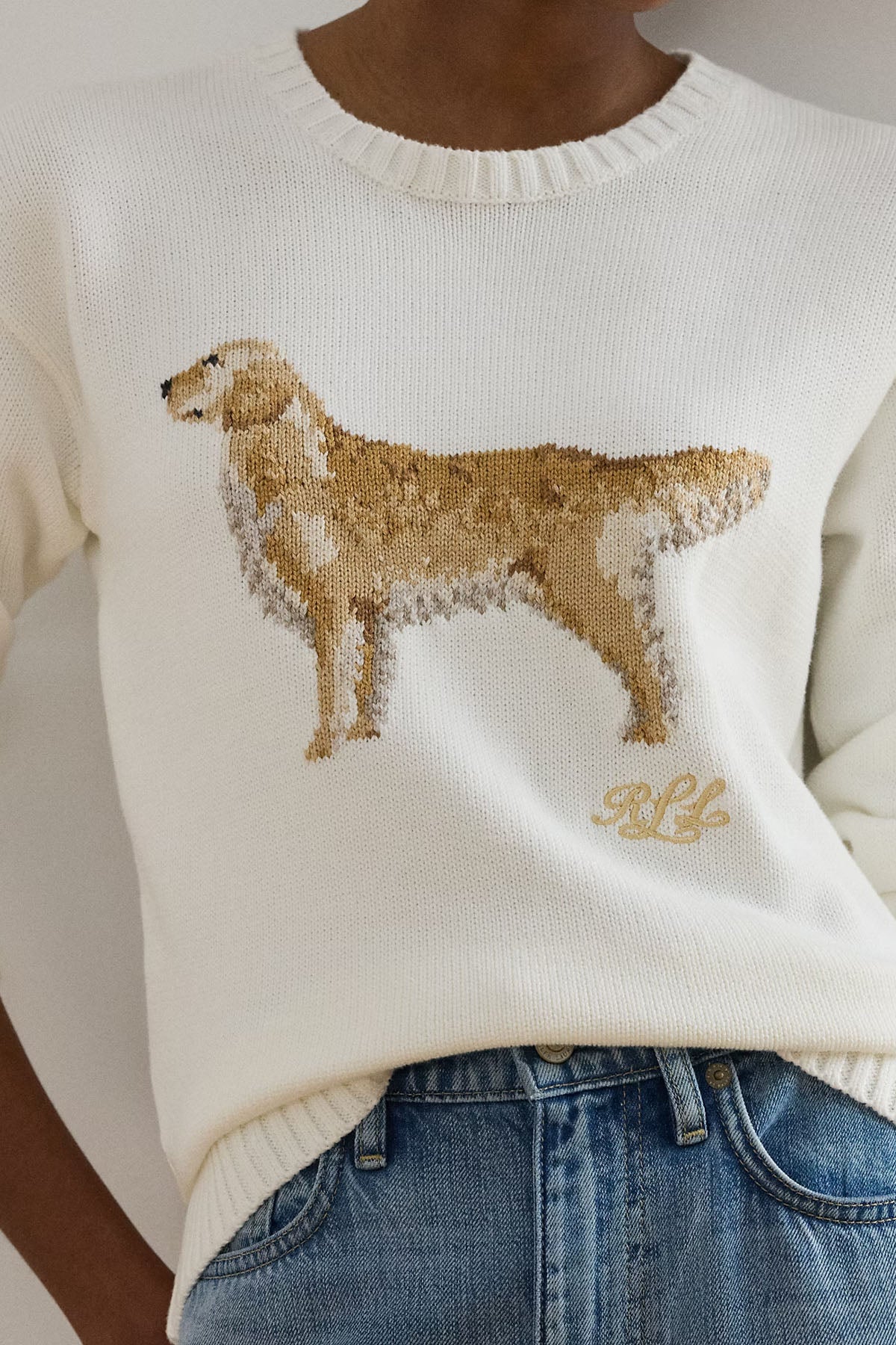 Polo Ralph Lauren Relaxed Fit Evcil Hayvan Temalı Örgü Triko