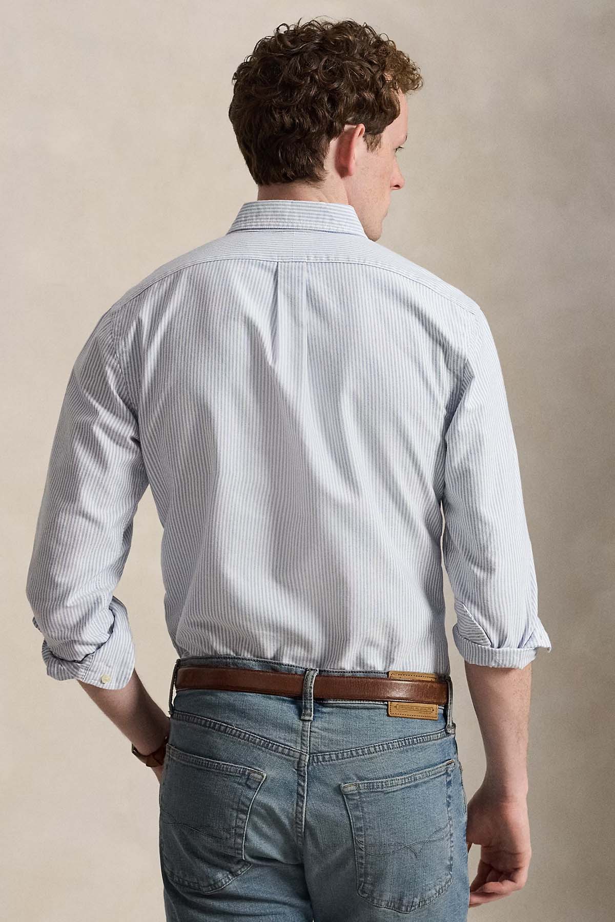 Polo Ralph Lauren Slim Fit Çizgili Oxford Gömlek